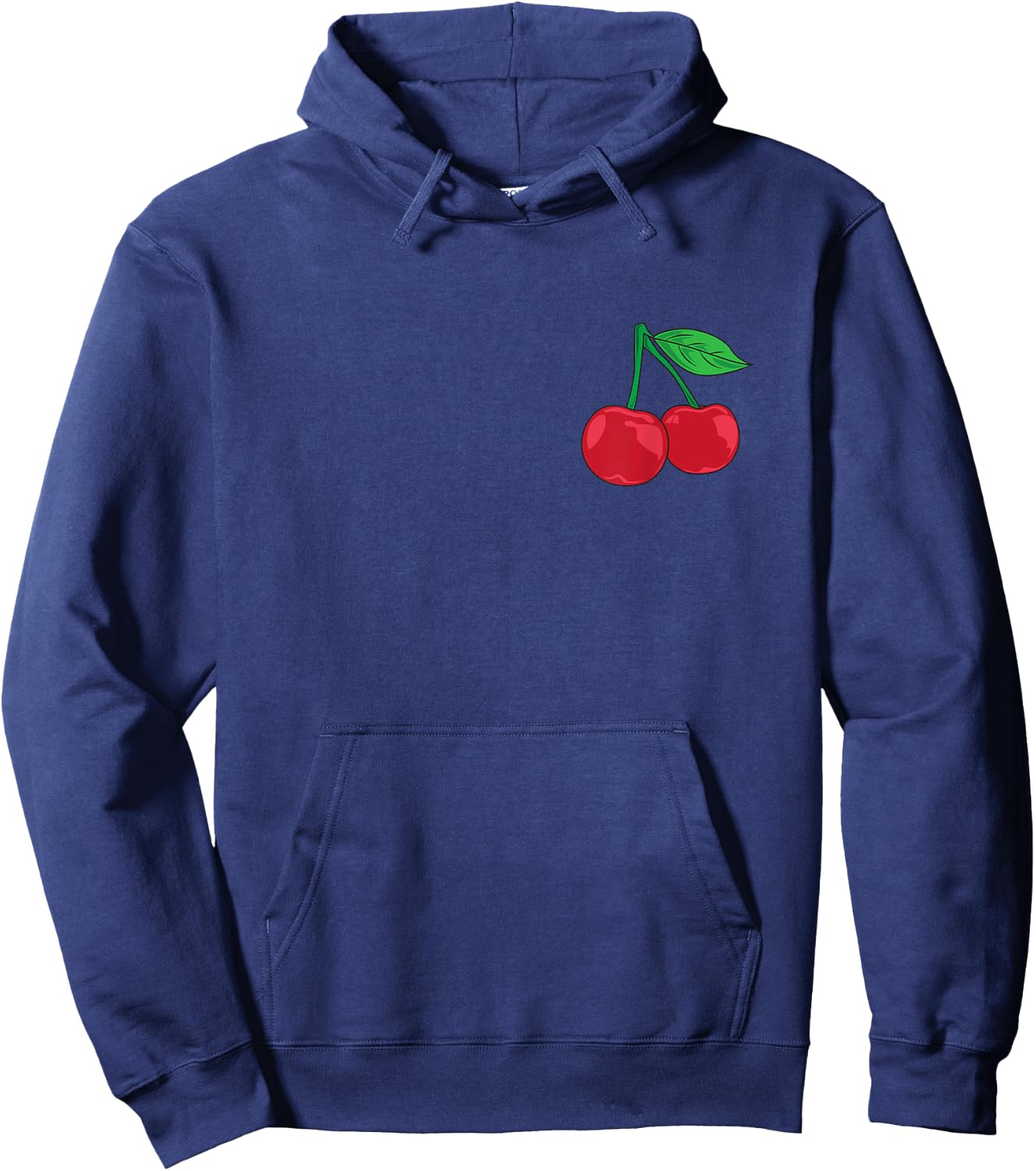 Cherry Pocket | Fruit Lover Sweet Bomb Farmer Red Cherries Hoodie - Hoodie | Navy
