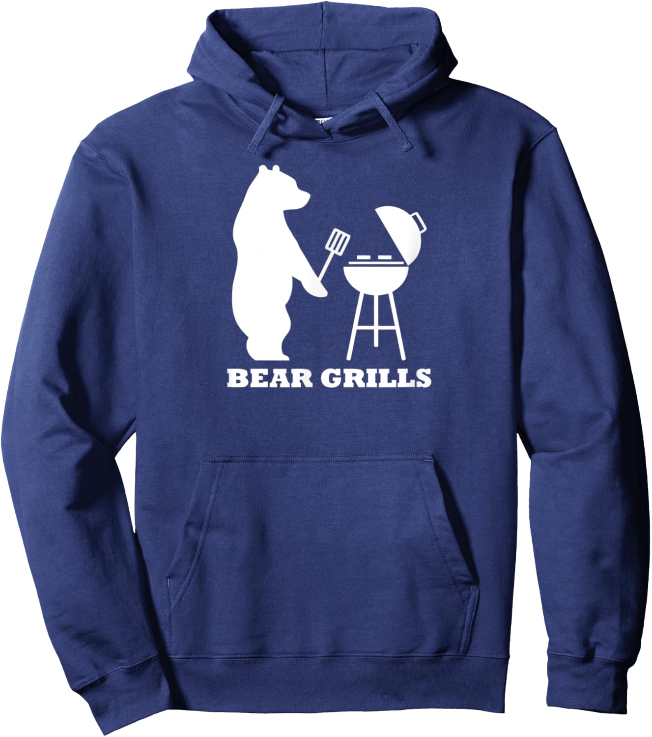 Bear Grills- Funny Bear Grilling BBQ Grill Bear Gifts Hoodie - Hoodie | Navy