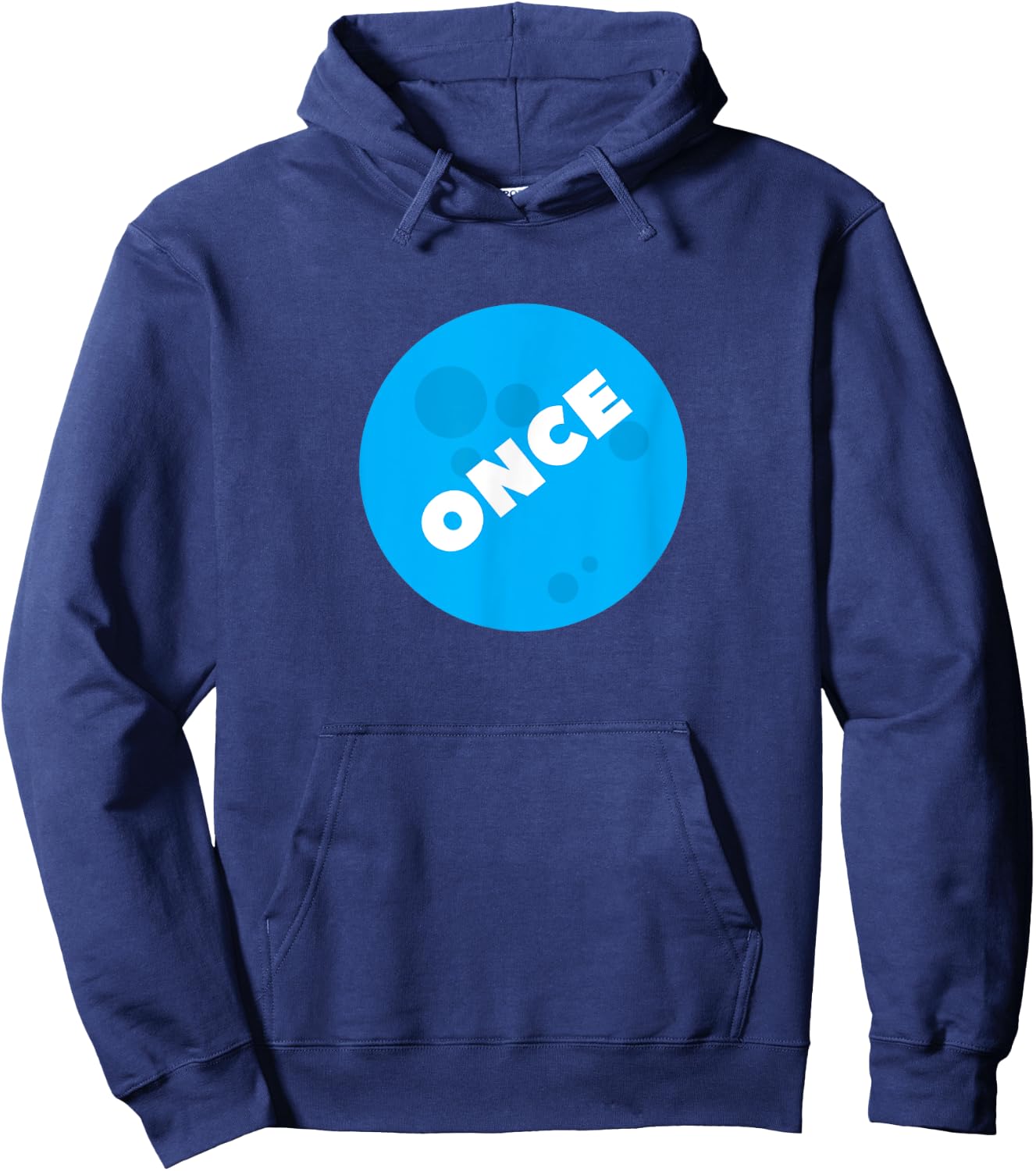 Once in a Blue Moon Funny Slogan Hoodie - Hoodie | Navy