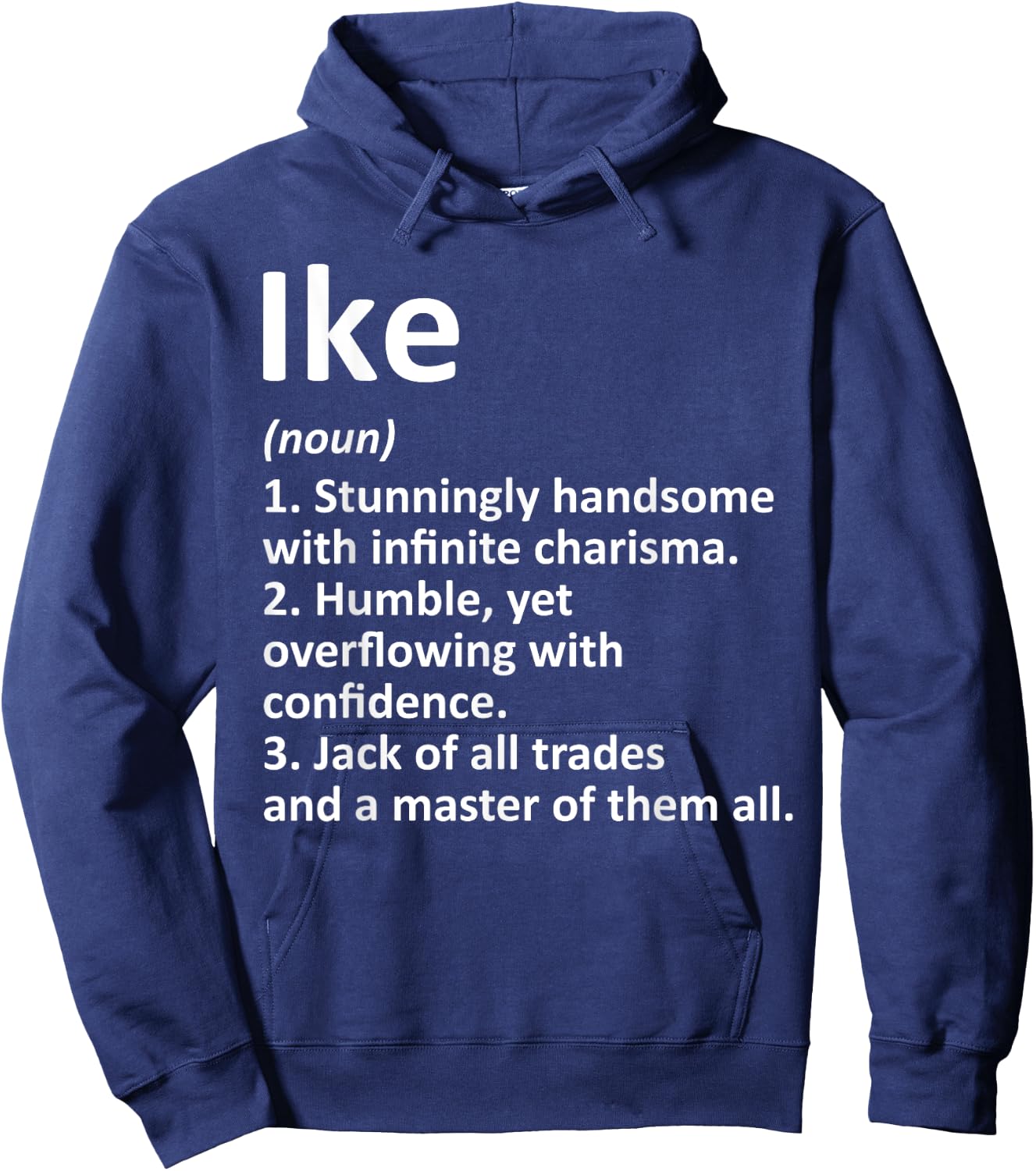 IKE Definition Personalized Name Funny Birthday Gift Hoodie - Hoodie | Navy