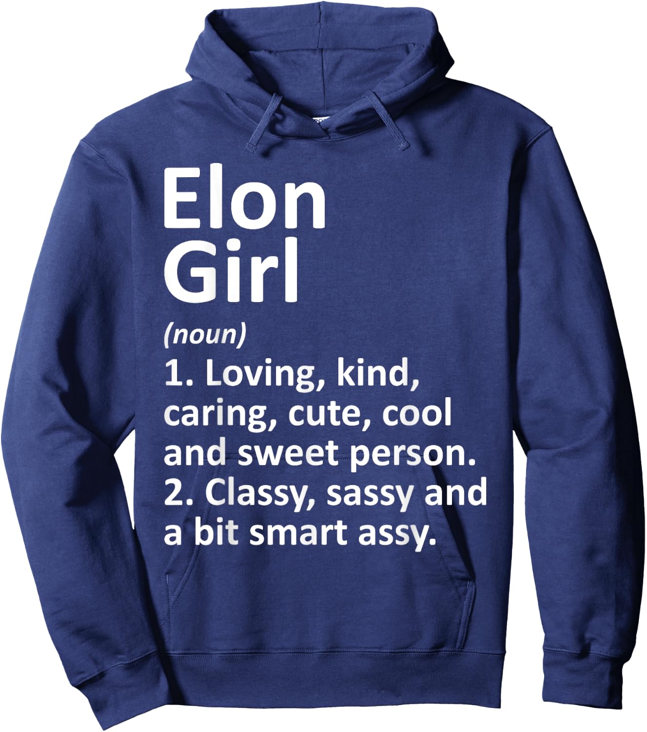 ELON GIRL NC NORTH CAROLINA Funny City Home Roots Gift Hoodie - Hoodie | Navy