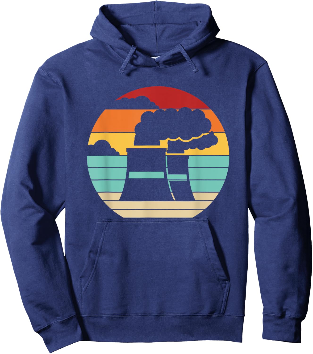 Retro Nuclear Power Plant Energy Uranium Nuclear Engineer Hoodie - Hoodie | Navy