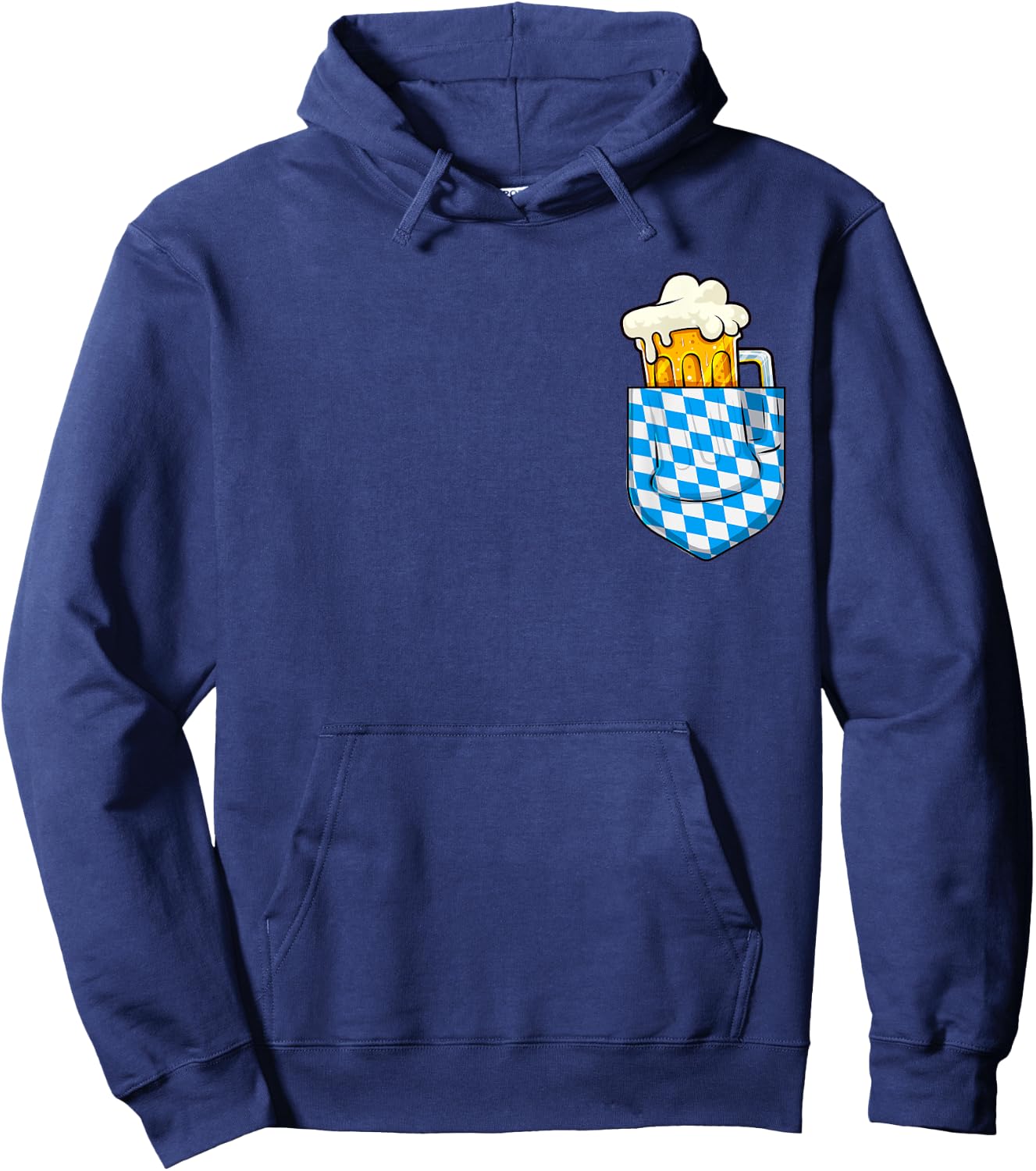Oktoberfest Pocket Bavarian Beer Prost German Funny German Hoodie - Hoodie | Navy