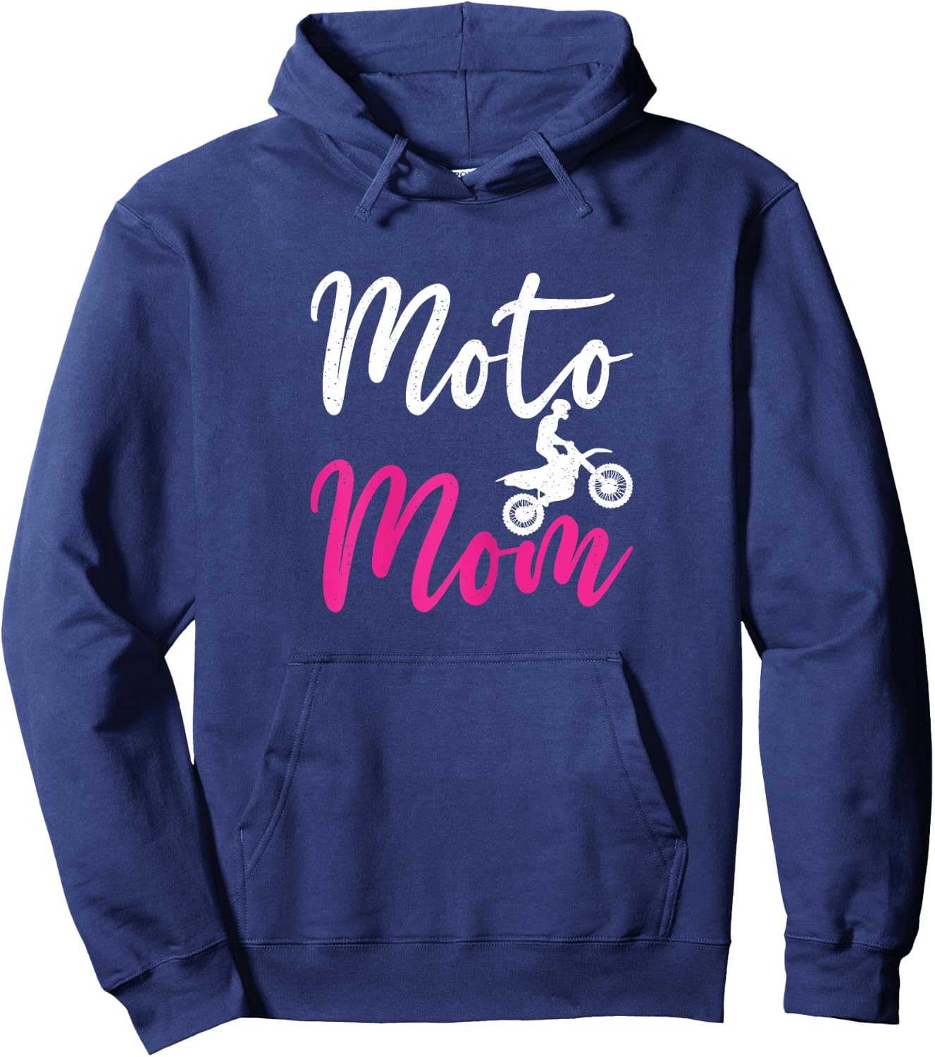 Moto Mom Dirt Bike Mother Motocross Mum Racing Biker Mothers Hoodie - Hoodie | Navy