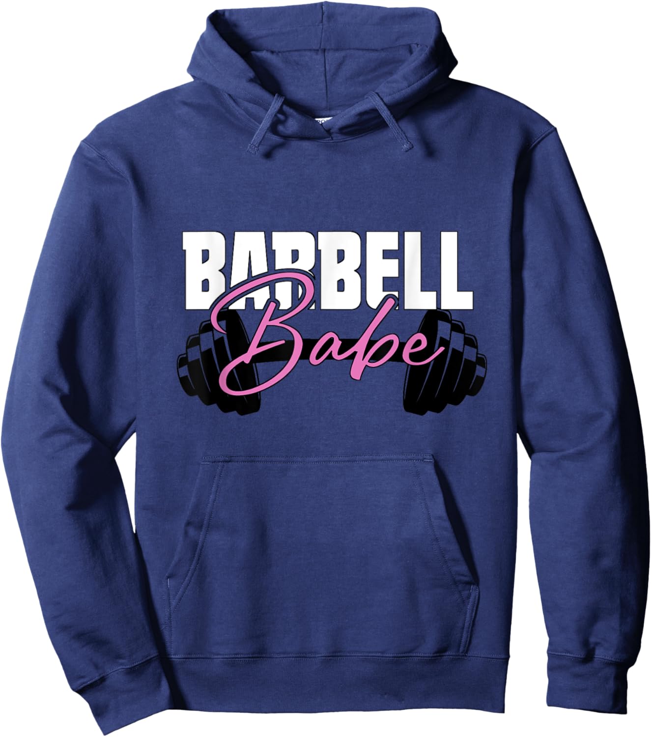 Cute Barbell Babe Gym Workout Women's Weight Lifting Gear Hoodie - Hoodie | Navy