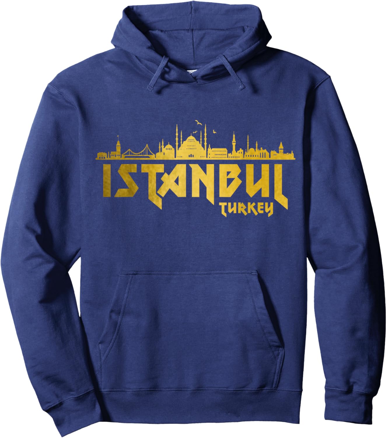 Istanbul Skyline Turkey Turkish Pride Souvenir Turkiye Hoodie - Hoodie | Navy