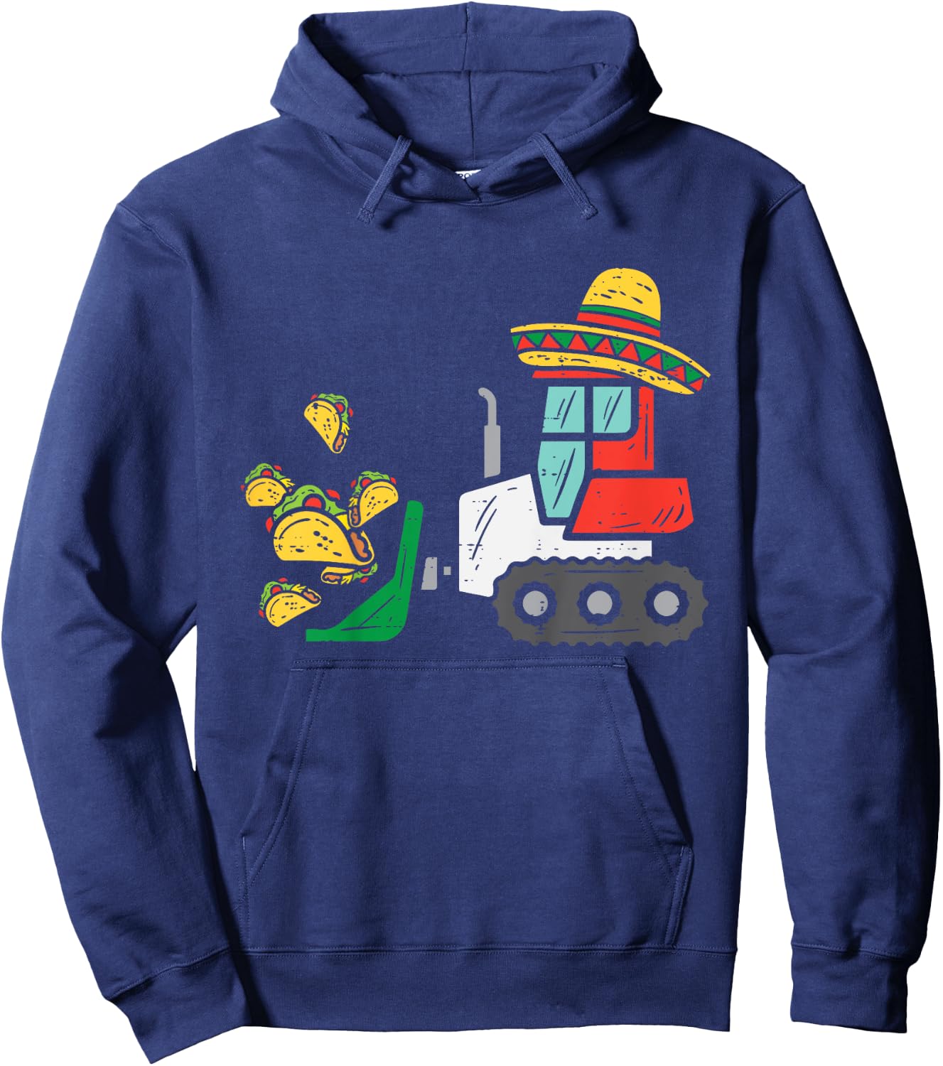 Kids Loads Of Tacos Bulldozer Cinco De Mayo Kid Baby Boys Toddler Hoodie - Hoodie | Navy