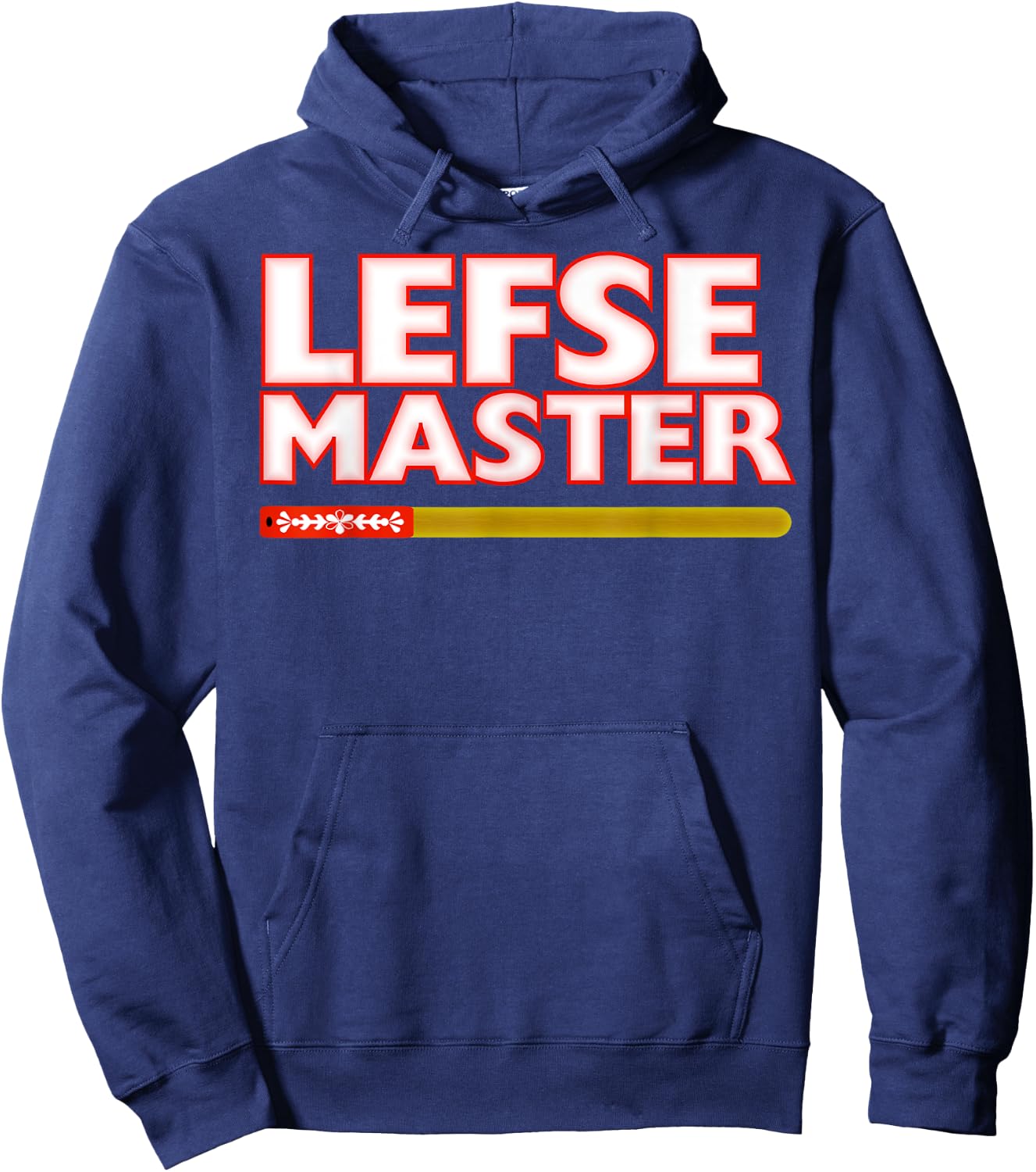 Lefse Master Roll Flip Cook Scandinavian Food Hoodie - Hoodie | Navy