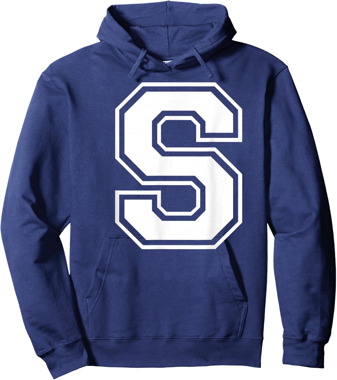 Letter S Capital Alphabet College Varsity Monogram Club Hoodie - Hoodie | Navy