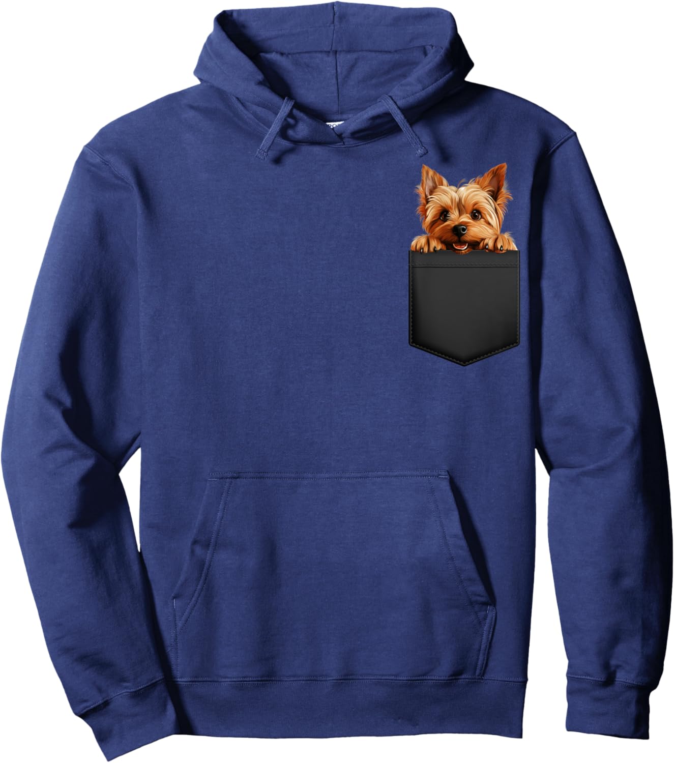 Funny Silky Terrier Puppy Dog In Pocket Cute Pet Lover Men Women Girls Kids Hoodie - Hoodie | Navy