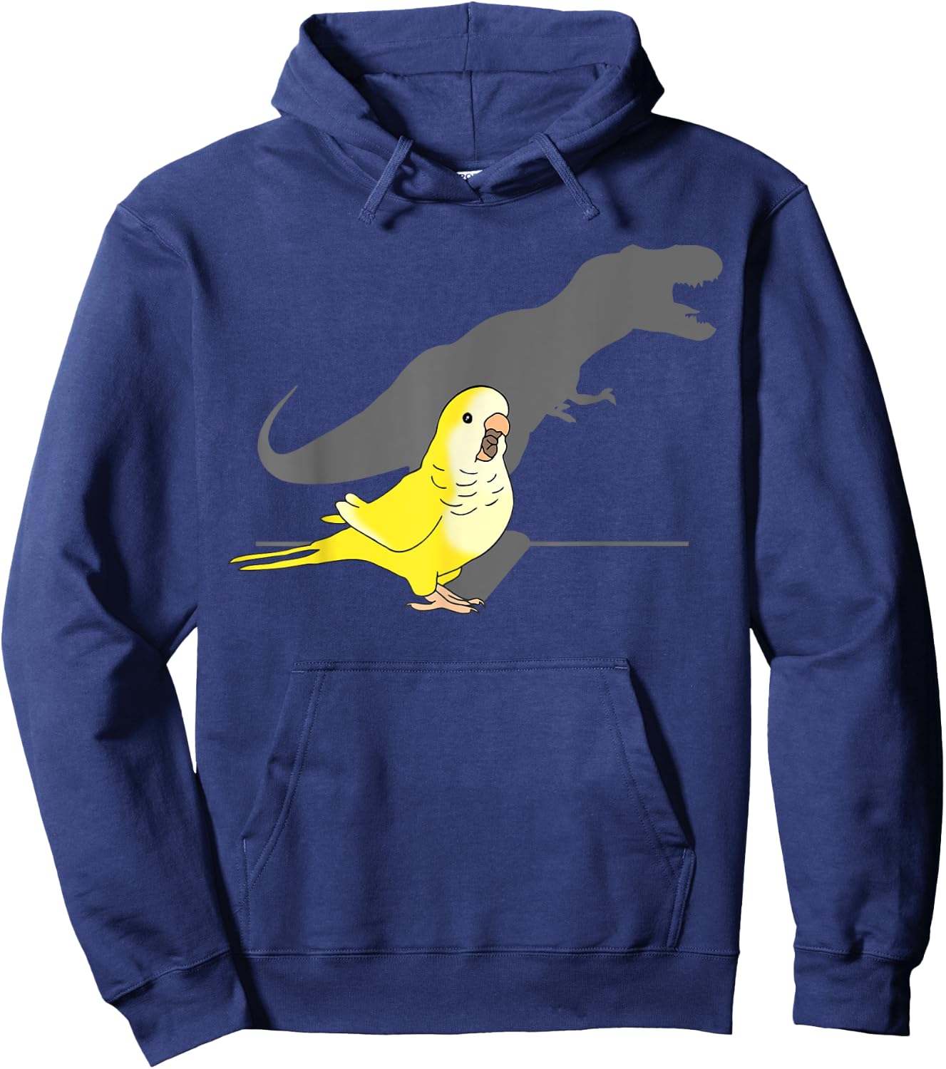 T-rex Yellow Lutino Monk Parakeet, Funny Birb memes Quaker Hoodie - Hoodie | Navy