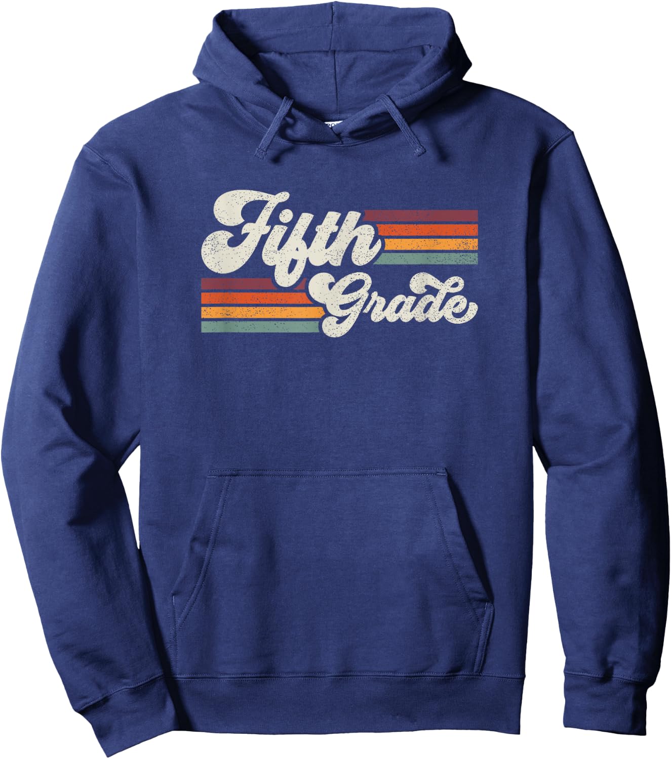 Retro Fifth Grade Teacher Back To School Hoodie - Hoodie | Navy