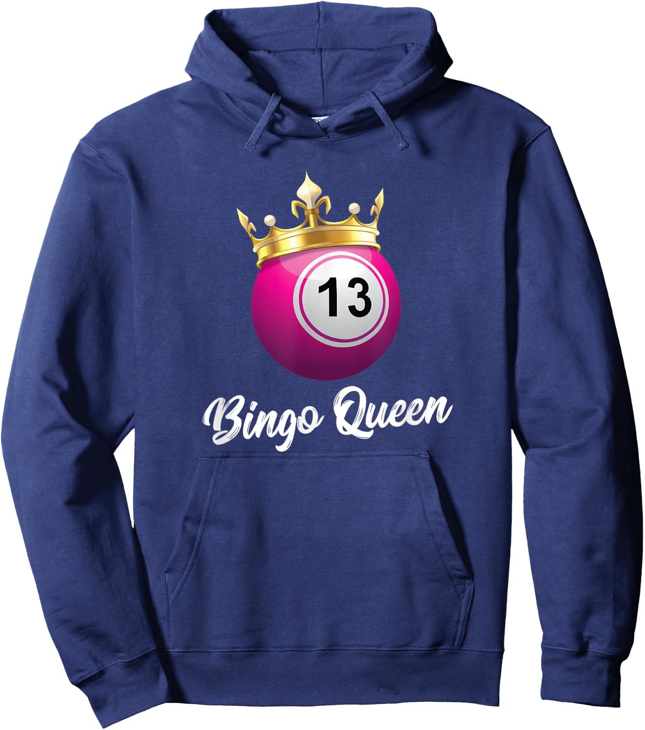 Bingo Queen Clothing Bingo Product for Grandma Bingo Queen Hoodie - Hoodie | Navy