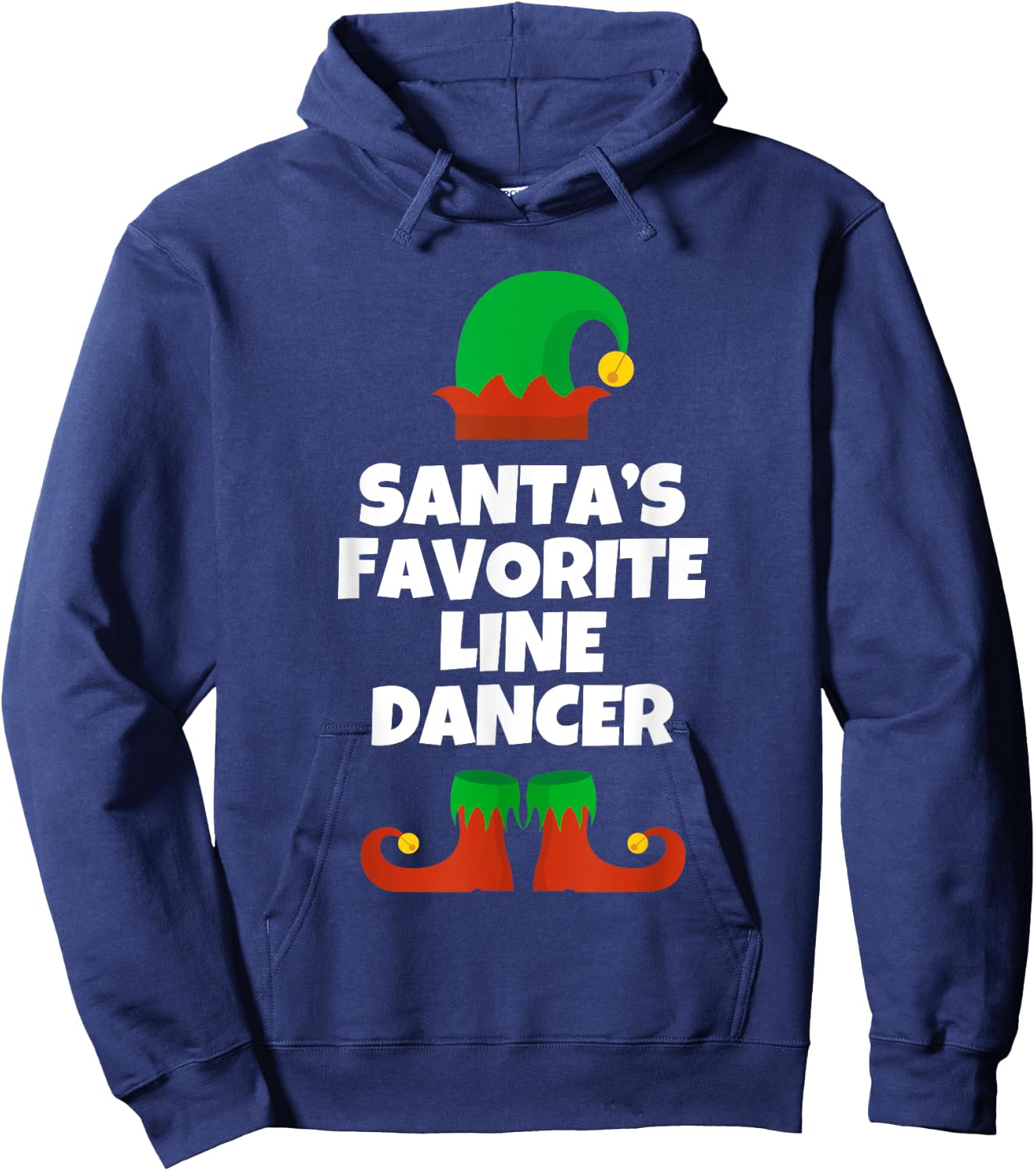 Santas Favorite Line Dancer Christmas Funny Pj Dancing Dance Hoodie - Hoodie | Navy