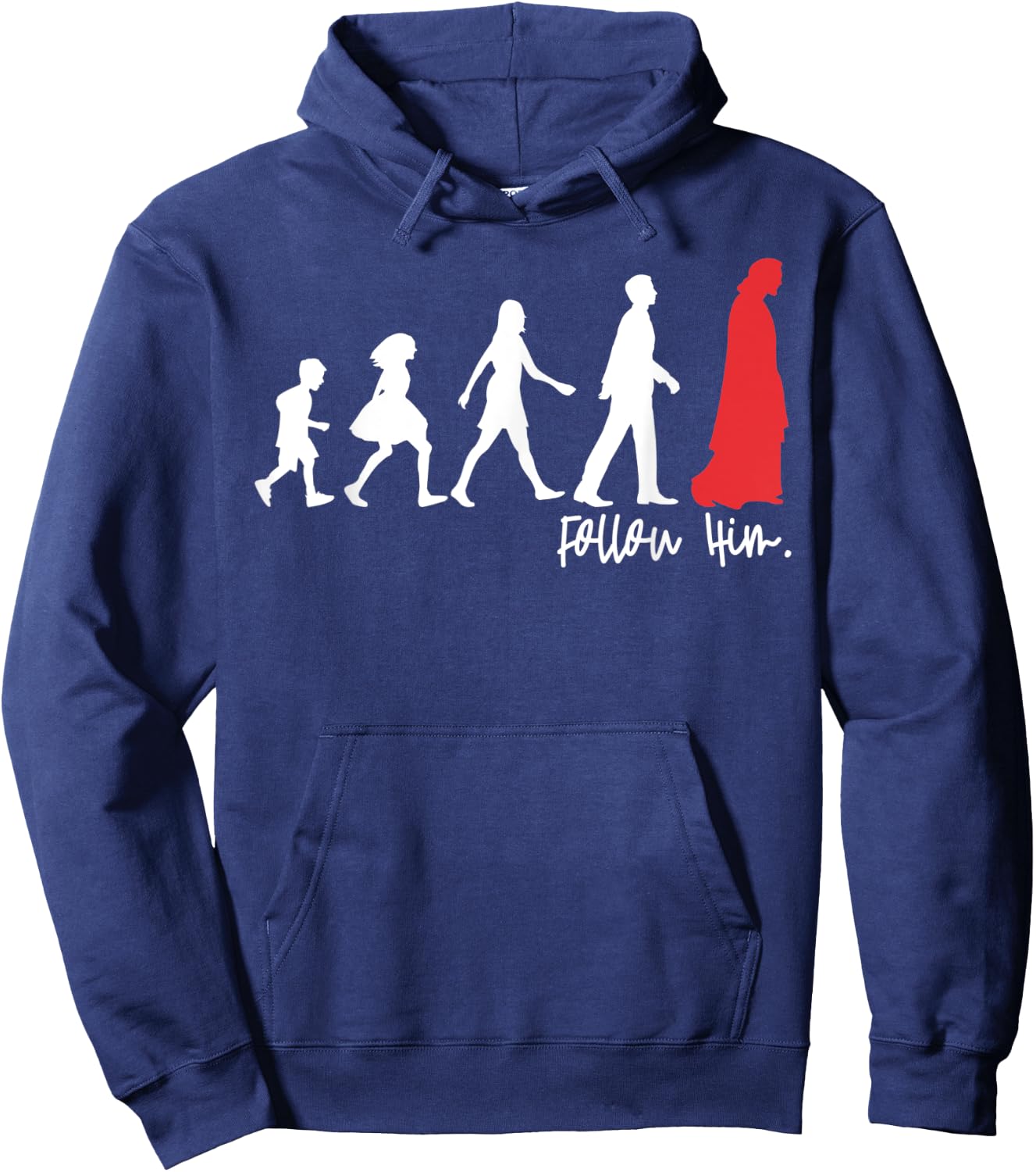 Follow Him Jesus Leading The People Christians Gift Hoodie - Hoodie | Navy