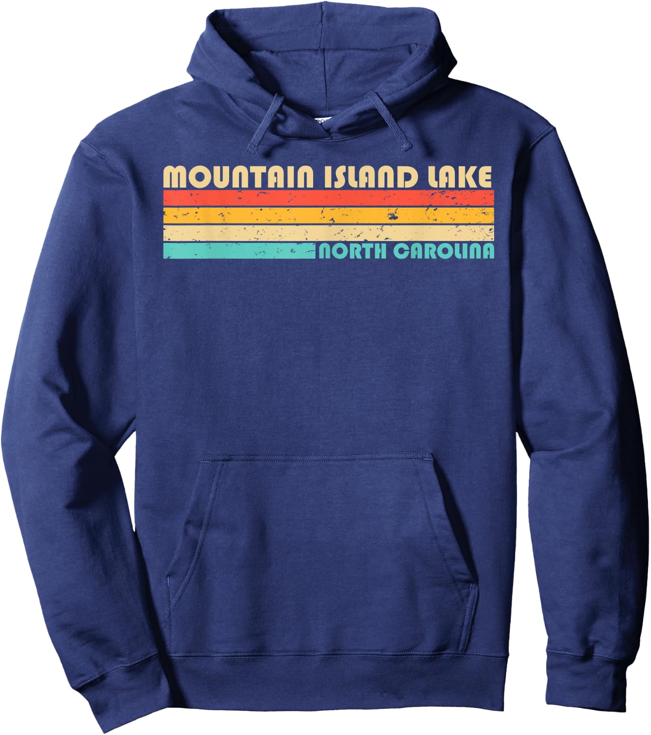 MOUNTAIN ISLAND LAKE NORTH CAROLINA Funny Fishing Camping Hoodie - Hoodie | Navy