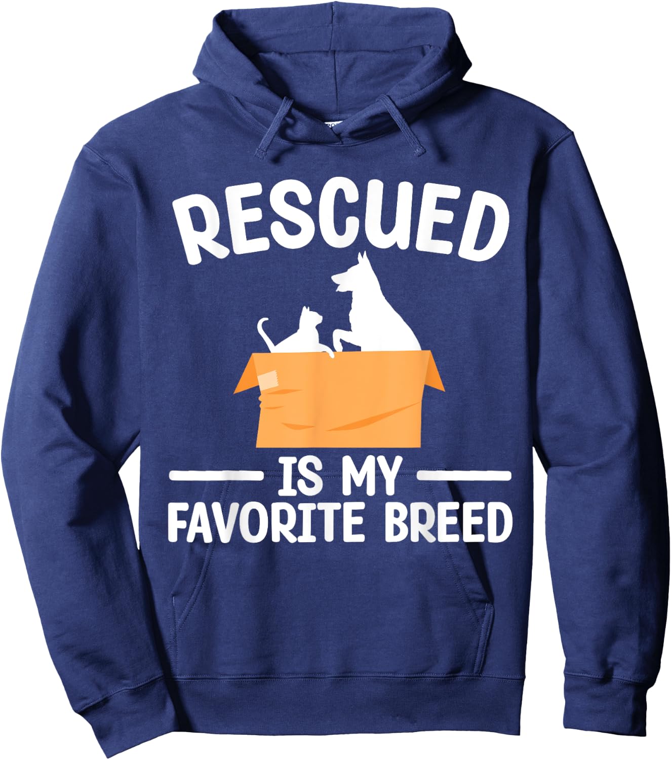 Animal Rescue Art Women Dog Cat Pet Rescuer Lover Hoodie - Hoodie | Navy