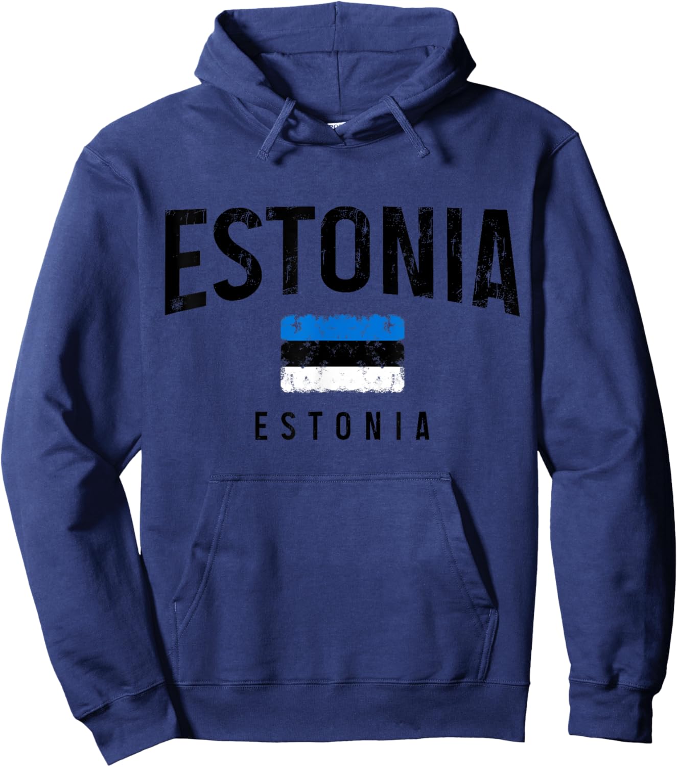 Estonia Estonia Estonian Flag Vintage Pride Hoodie - Hoodie | Navy