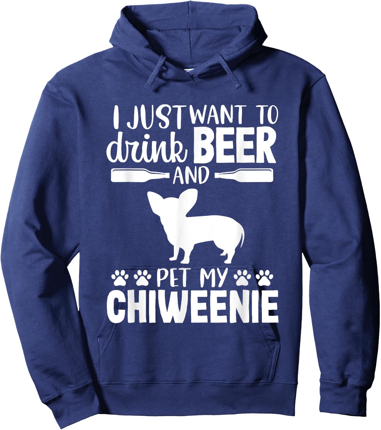 Beer Funny Dog Owner Lover Chiweenie Dog Mom Dad Women Hoodie - Hoodie | Navy