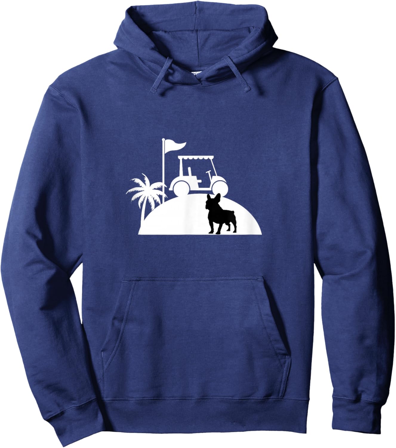 French Bulldog Golf Buddy: Fun Golf for Frenchie Lovers Hoodie - Hoodie | Navy