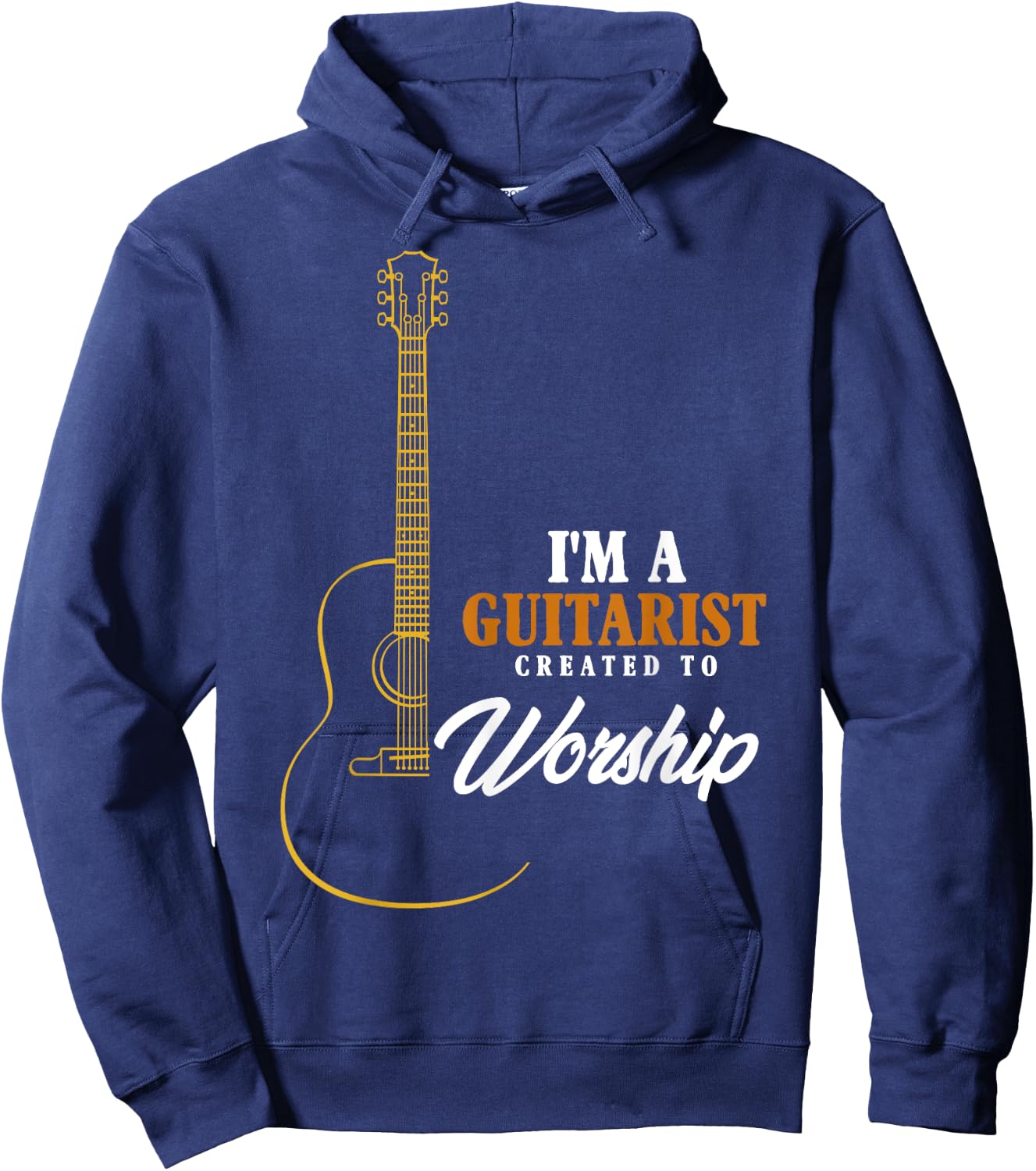 Christian Guitarist Shirt, Created To Worship Musician Hoodie - Hoodie | Navy