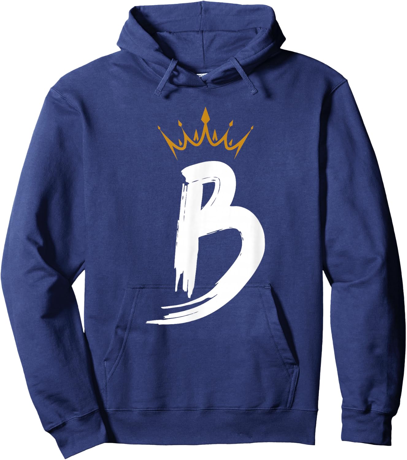 Queen King Letter B - Favorite Letter with Crown Alphabet Hoodie - Hoodie | Navy