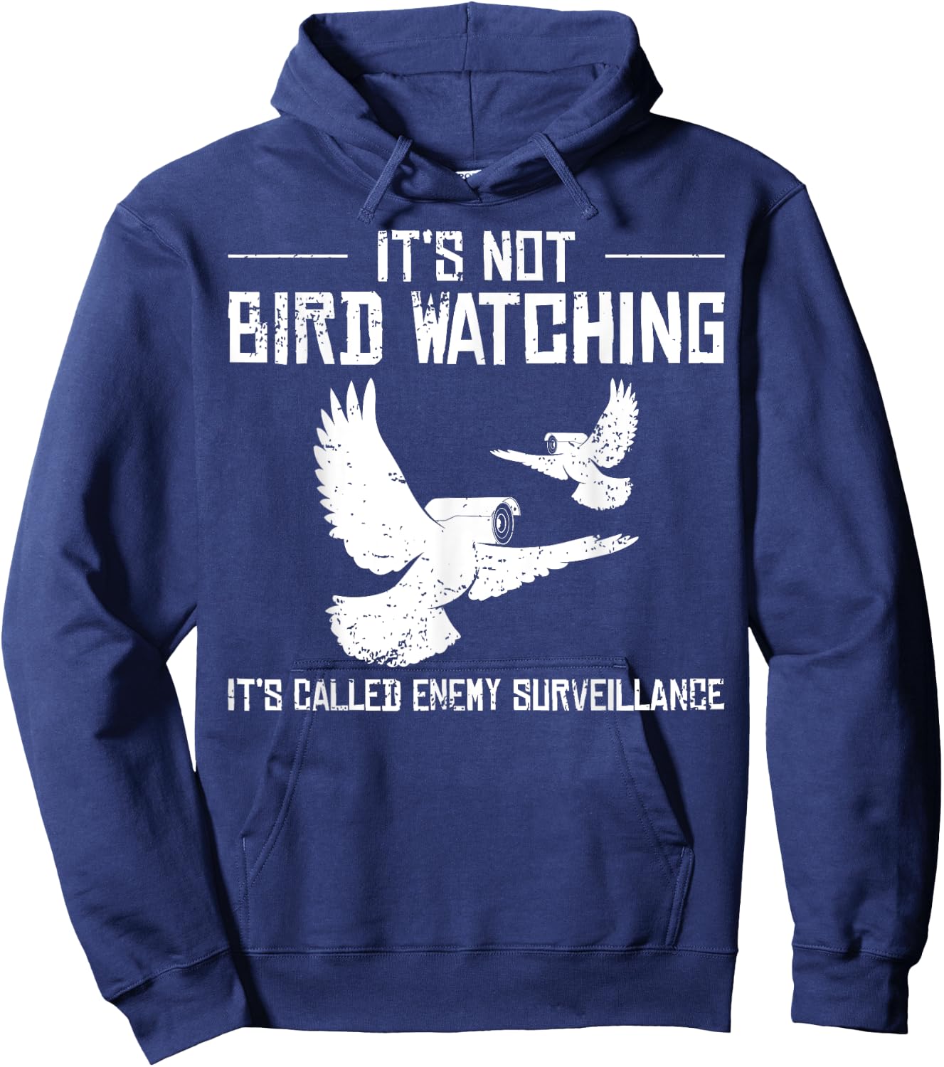 Bird Watching Government Conspiracy Birds Aren’t Real Hoodie - Hoodie | Navy