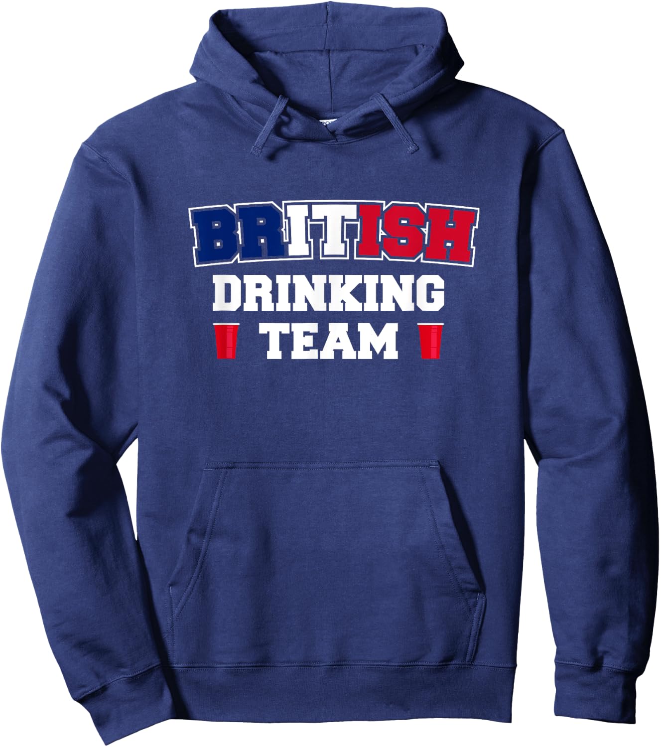 British Drinking Team Funny Drinking Beer Lover Beer Pong Hoodie - Hoodie | Navy