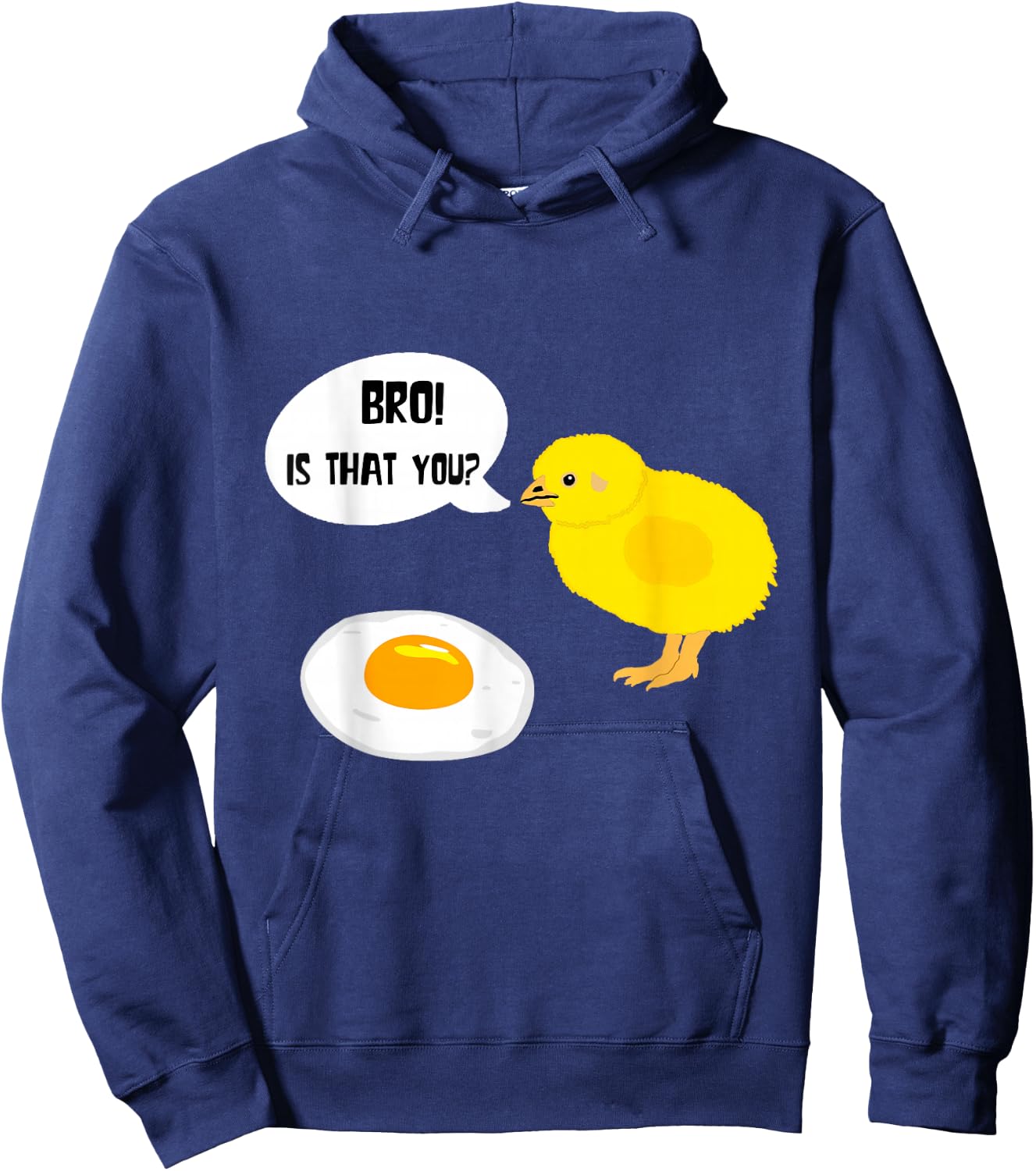 Cute Chick Funny Fried Egg Humour Breakfast Eggs Egg Hoodie - Hoodie | Navy