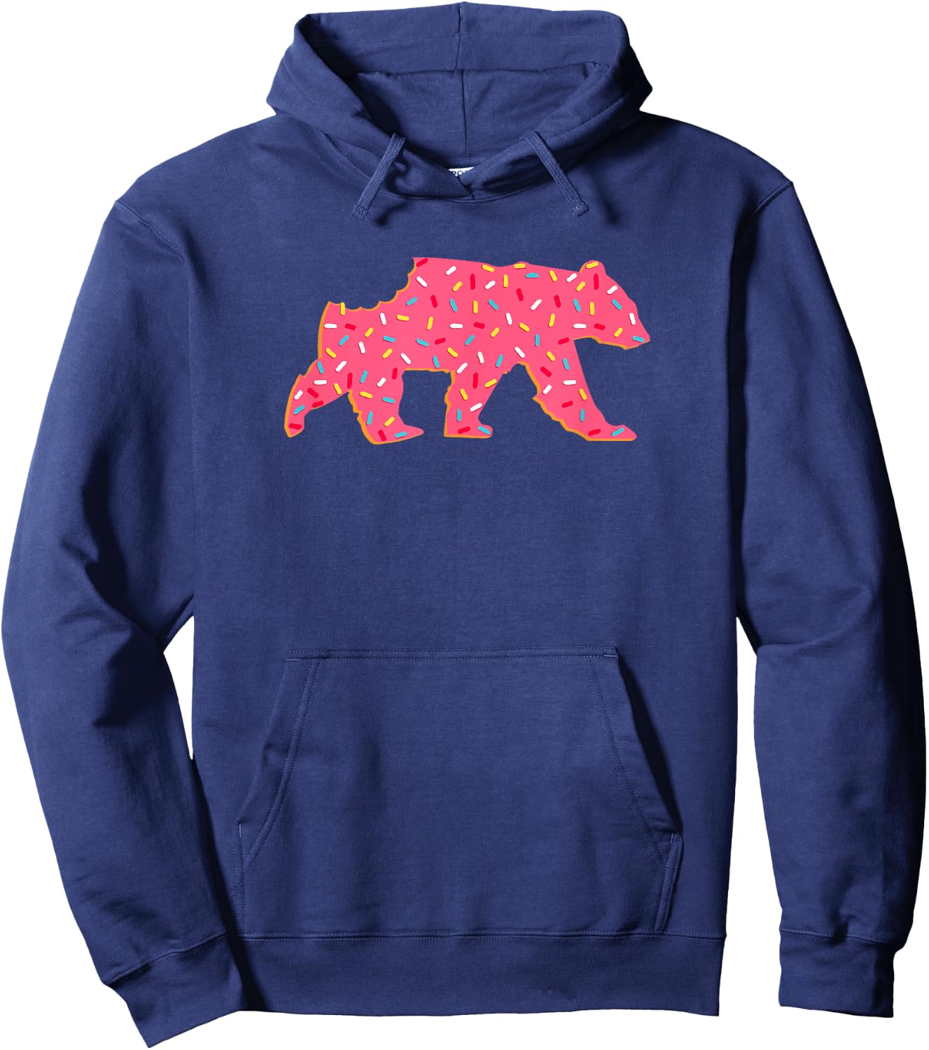 Animal Cracker Frosted Gay Bear with Sprinkles and a Bite Hoodie - Hoodie | Navy