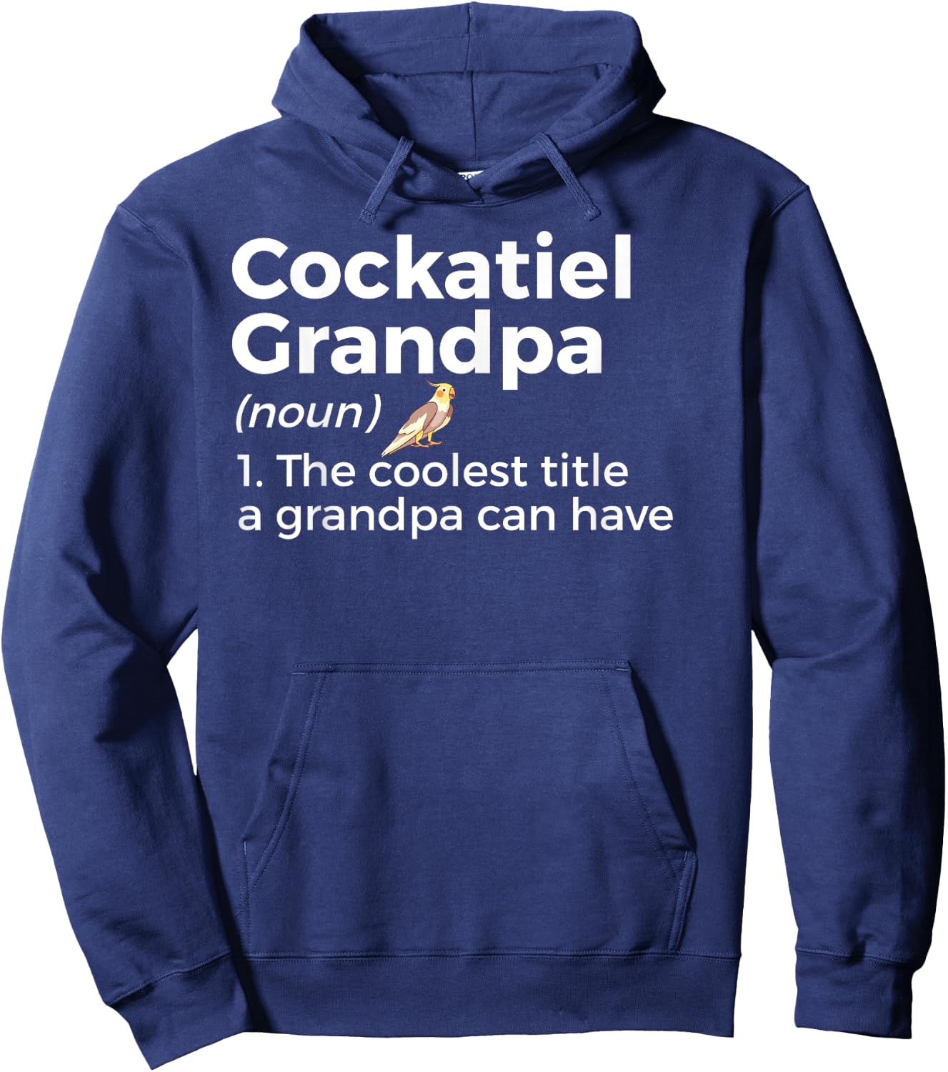 Cockatiel Grandpa Definition Funny Bird Lover Men Hoodie - Hoodie | Navy