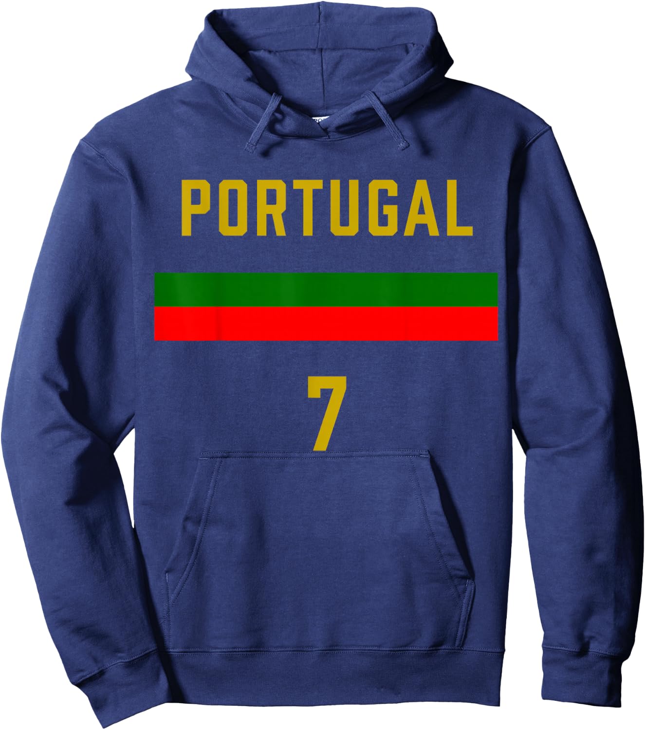 Portugal Football Fan Jersey Nr. 7 Soccer Hoodie - Hoodie | Navy