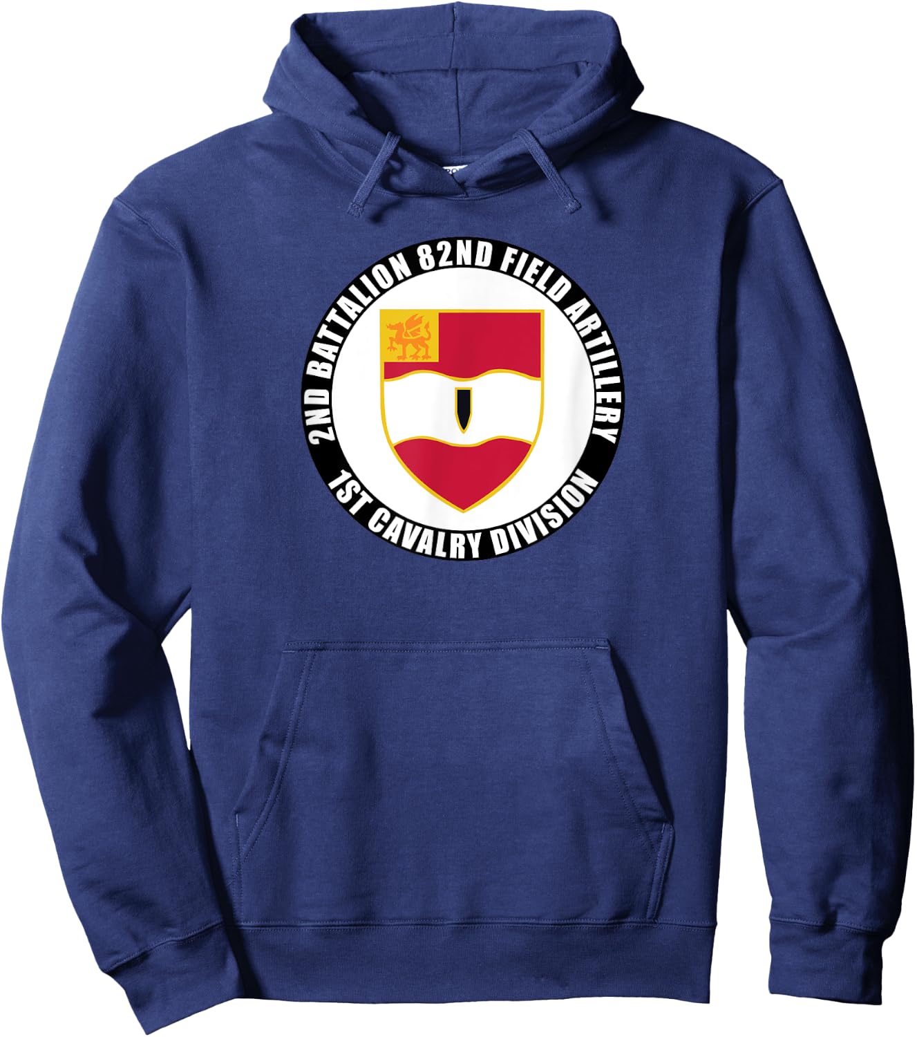 2nd Battalion 82nd Field Artillery 1st Cavalry Division Vet Hoodie - Hoodie | Navy
