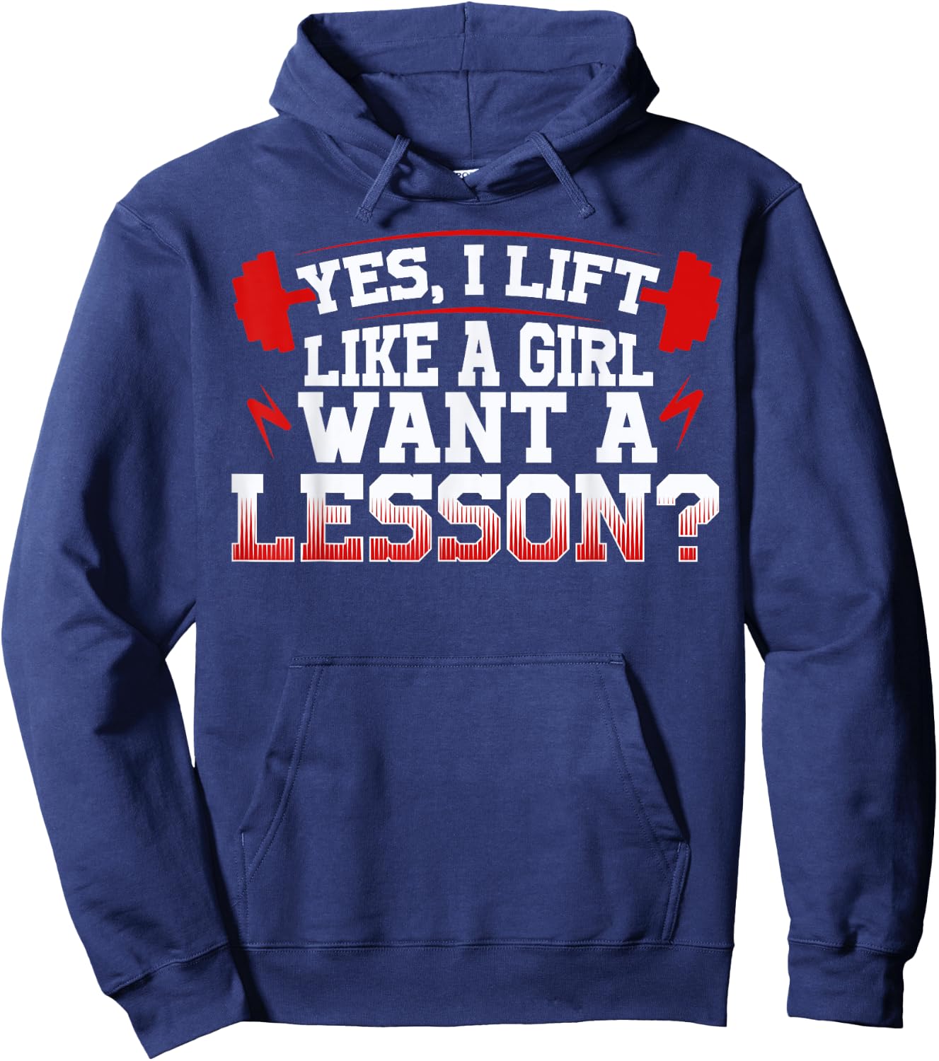Lift like a girl, funny weightlifting quote, workout sport Hoodie - Hoodie | Navy