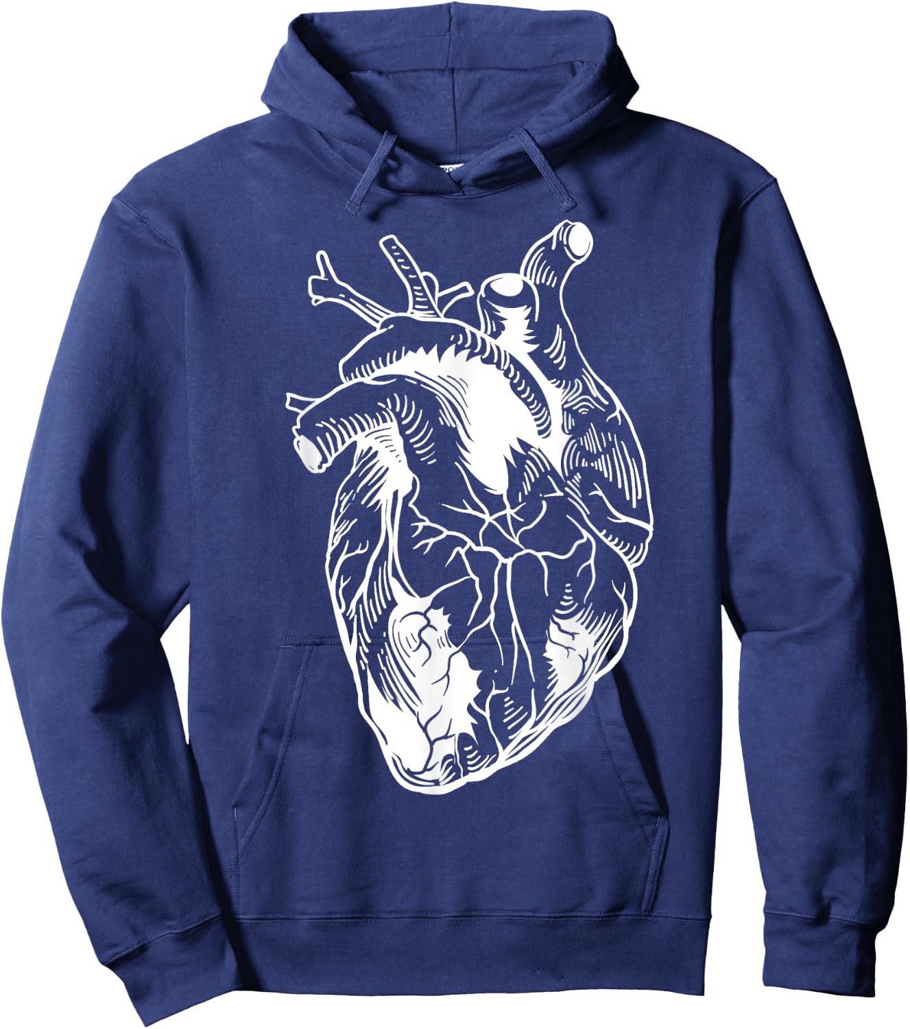 Funny Vintage Cardiology Heart Anatomy | Cool Doctor Gift Hoodie - Hoodie | Navy