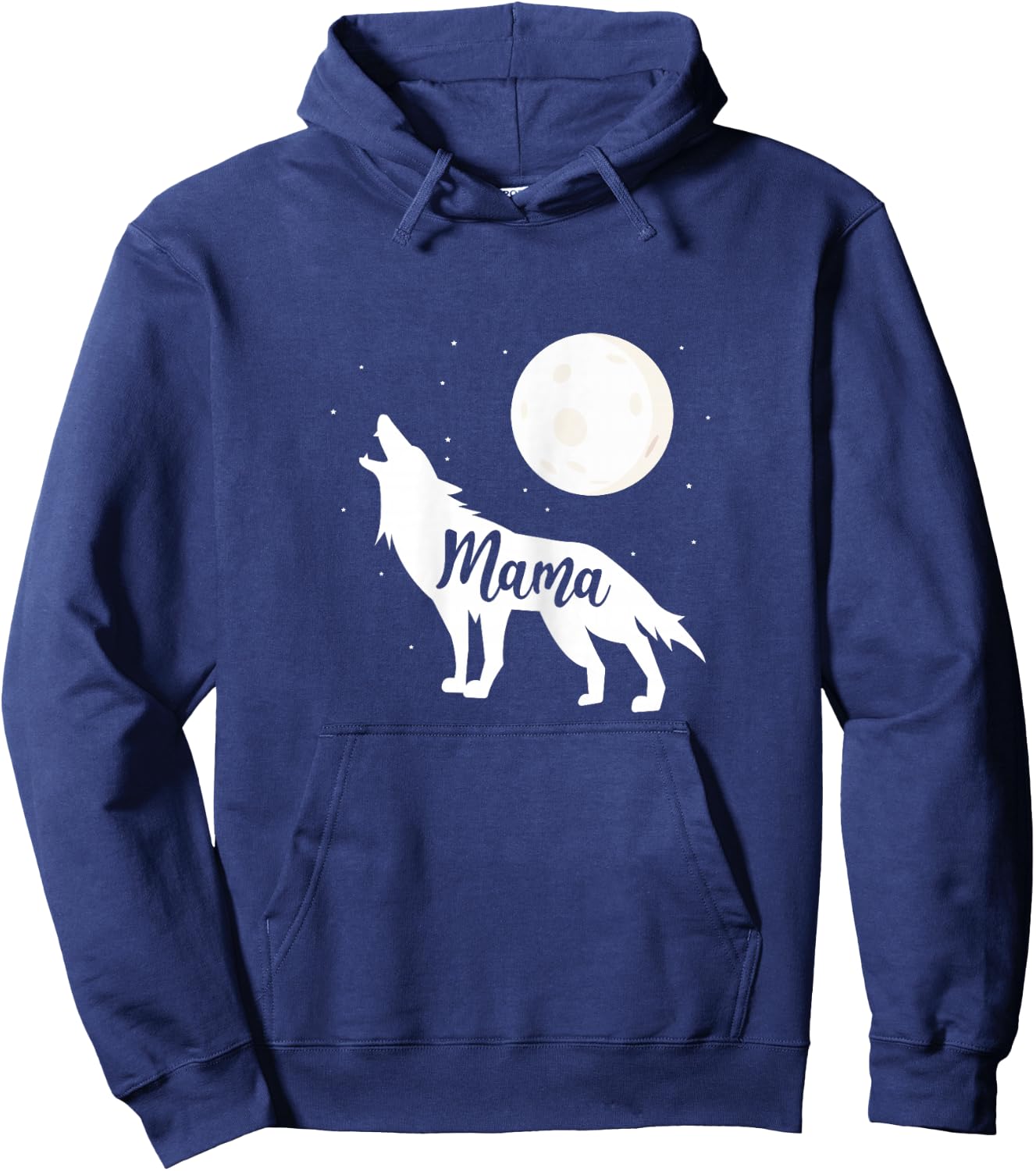 Mama Wolf Wolves Full Moon Mother's Day Hoodie - Hoodie | Navy