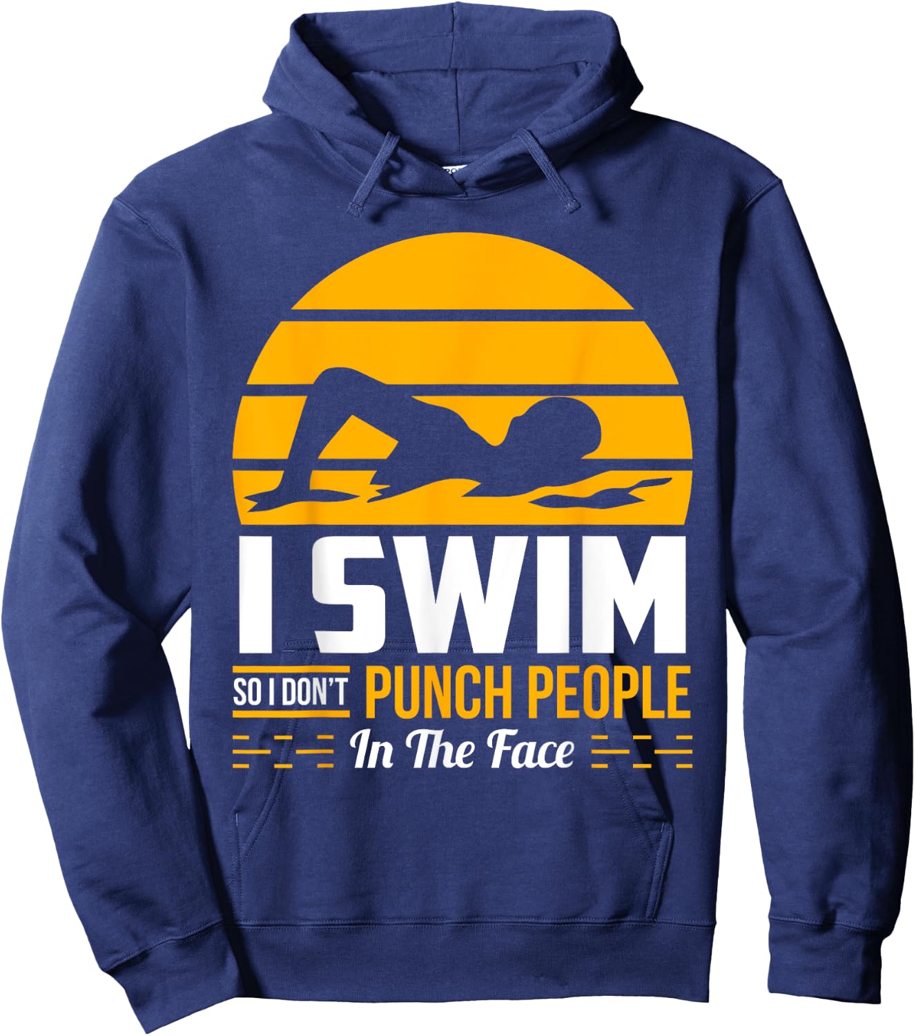 Swimming Gift Funny Swimmer Race Sport Sarcastic Humor Gift Hoodie - Hoodie | Navy