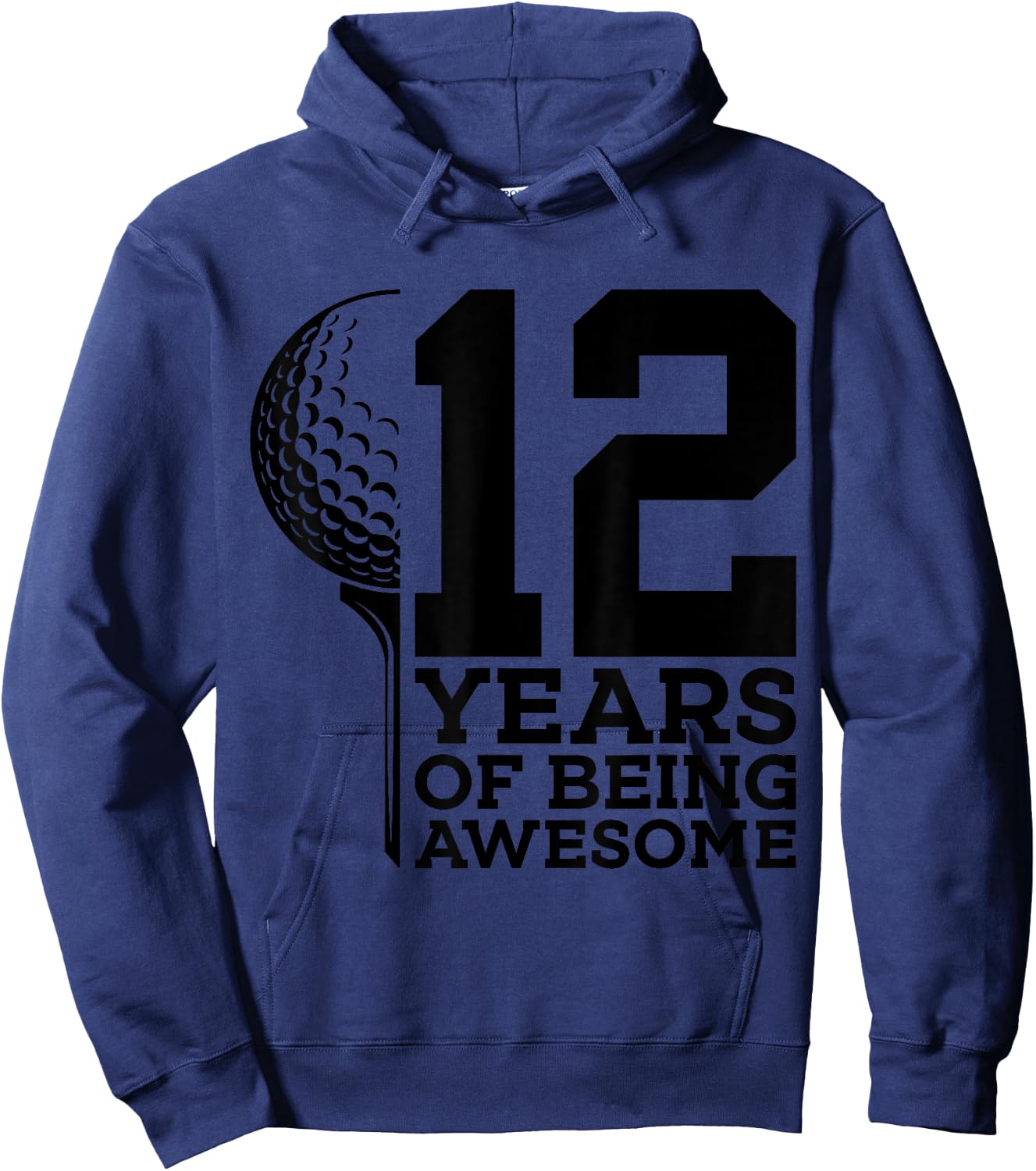 12 Years of Being Awesome Golf 12th Birthday Hoodie - Hoodie | Navy