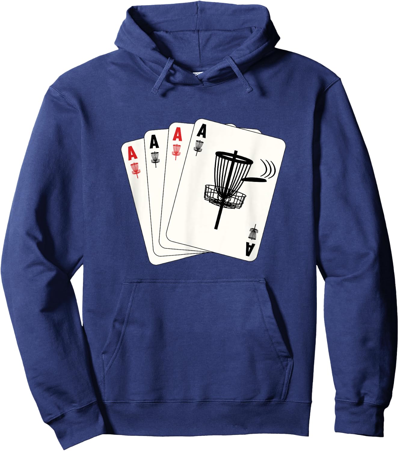 Frisbee Golf Hole In One Ace Cards Funny Disc Golf Hoodie - Hoodie | Navy