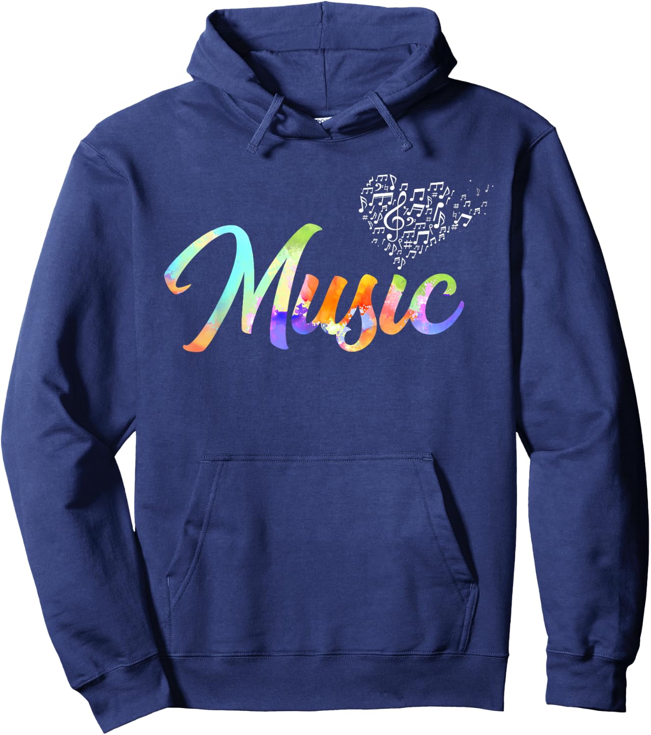 Musical Instrument Player Music Notes Treble Clef Gift Hoodie - Hoodie | Navy