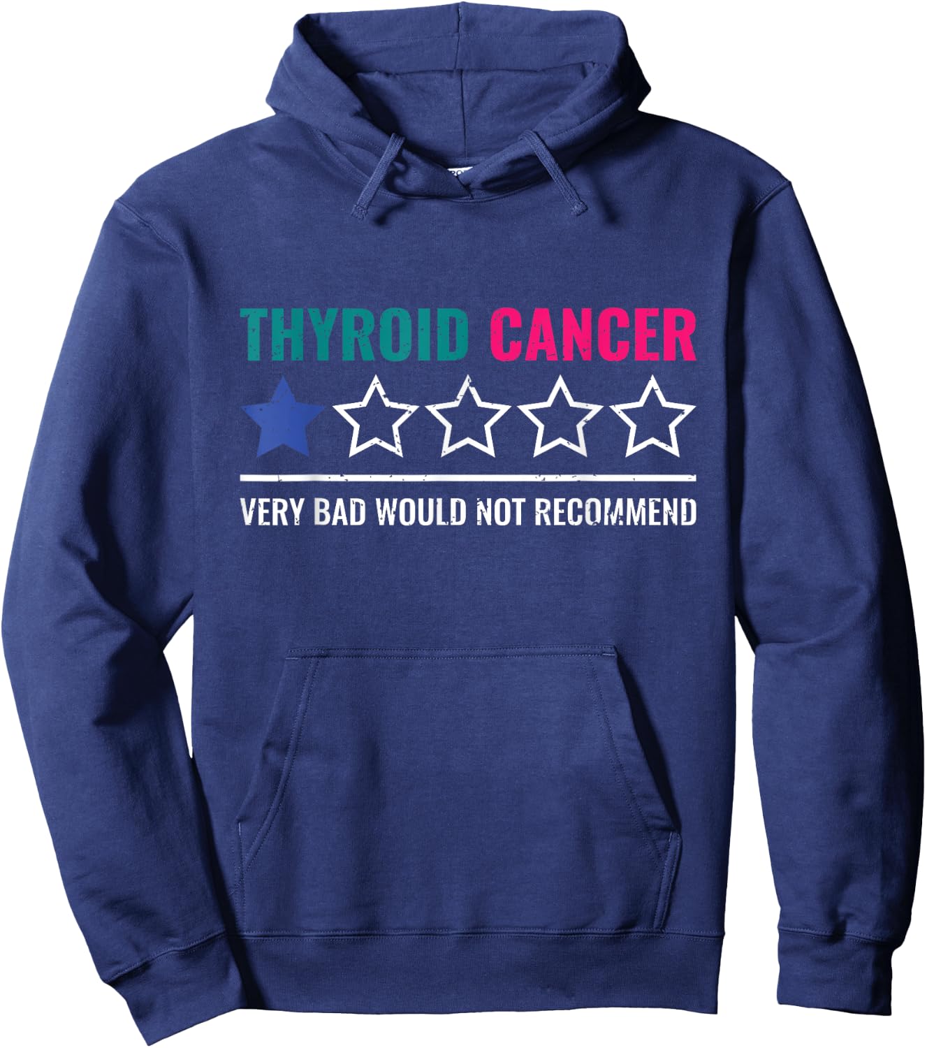 Thyroid Cancer Would Not Recommend Thyroid Cancer Survivor Hoodie - Hoodie | Navy