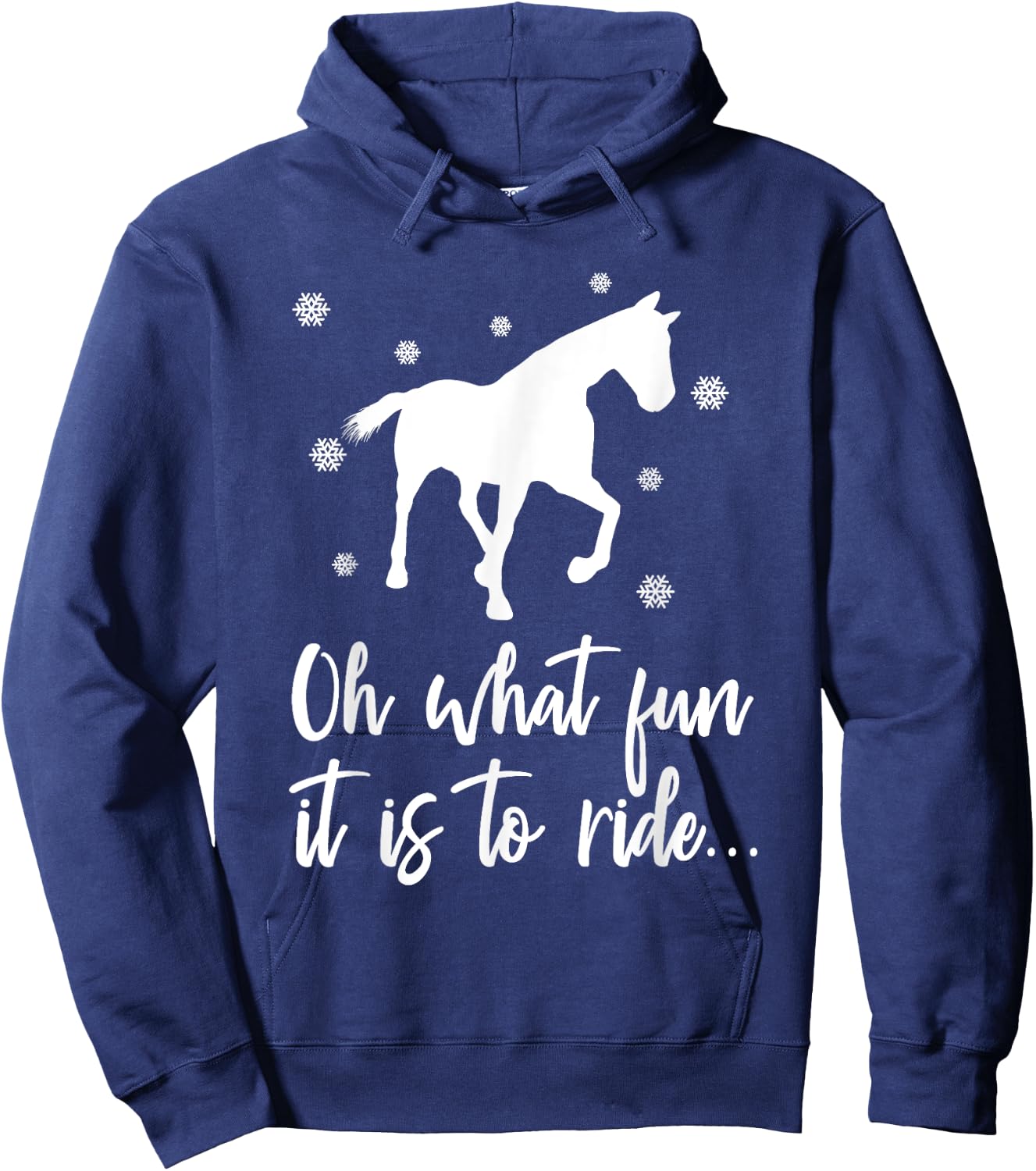 Oh What Fun It Is To Ride Equestrian Horse Riding Gift Hoodie - Hoodie | Navy