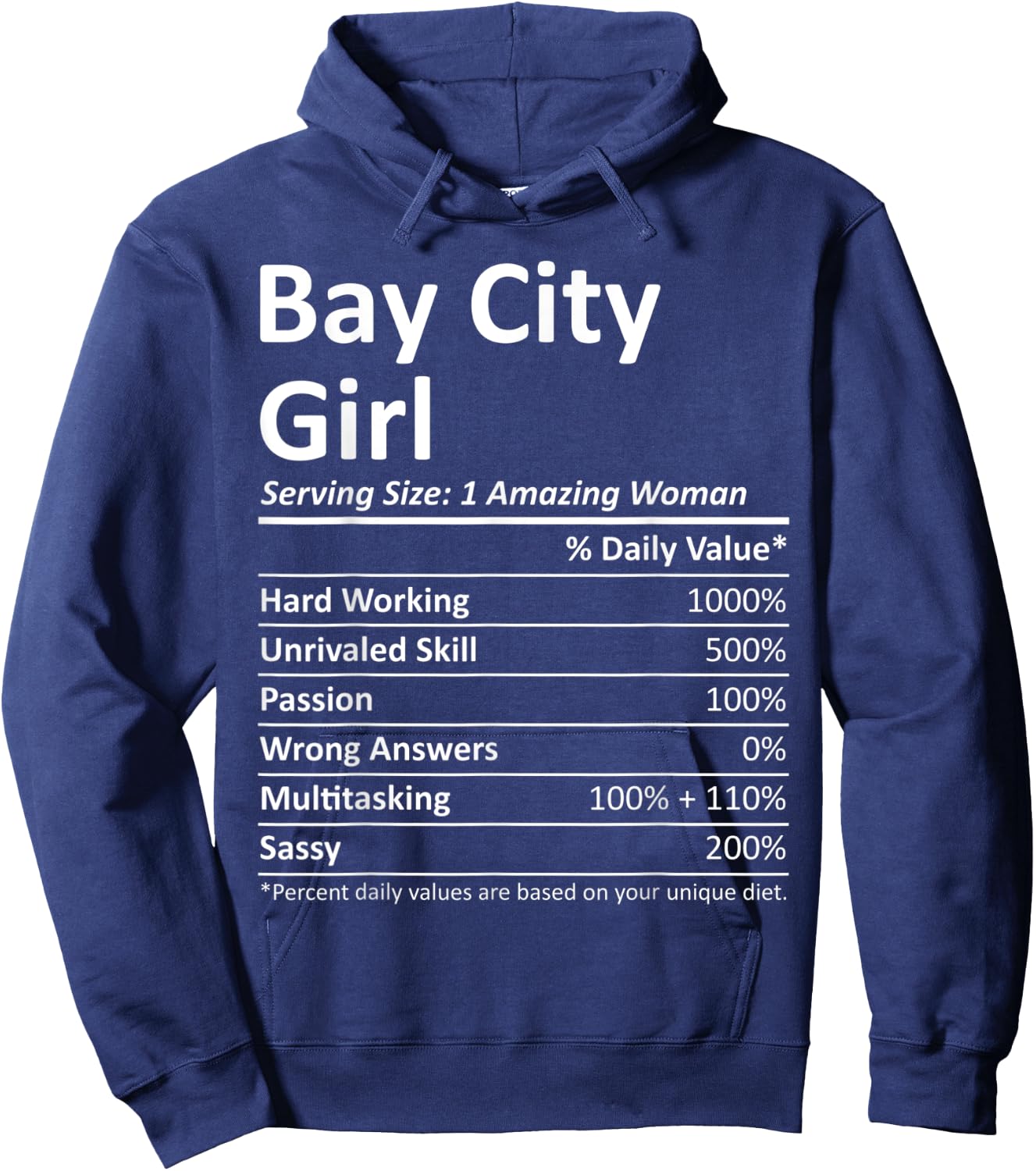 BAY CITY GIRL TX TEXAS Funny City Home Roots USA Gift Hoodie - Hoodie | Navy