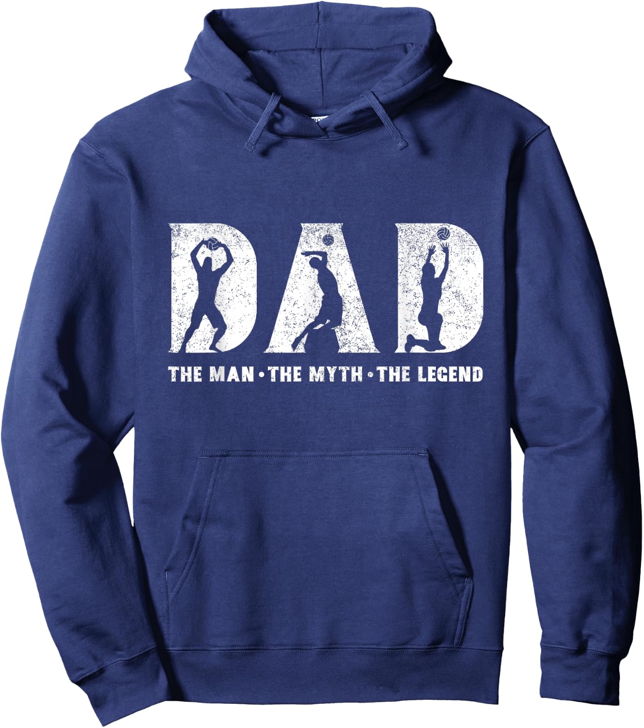 Volleyball Dad The Man The Myth The Legend Father's Day Hoodie - Hoodie | Navy