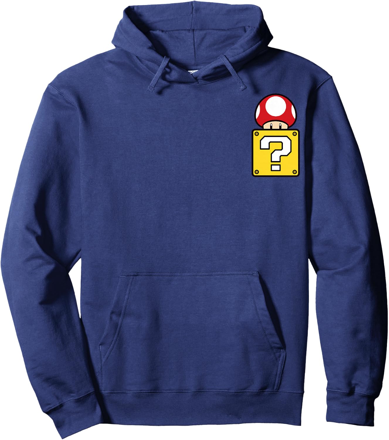 Super Mario Mystery Box Mushroom Left Chest Hoodie - Hoodie | Navy