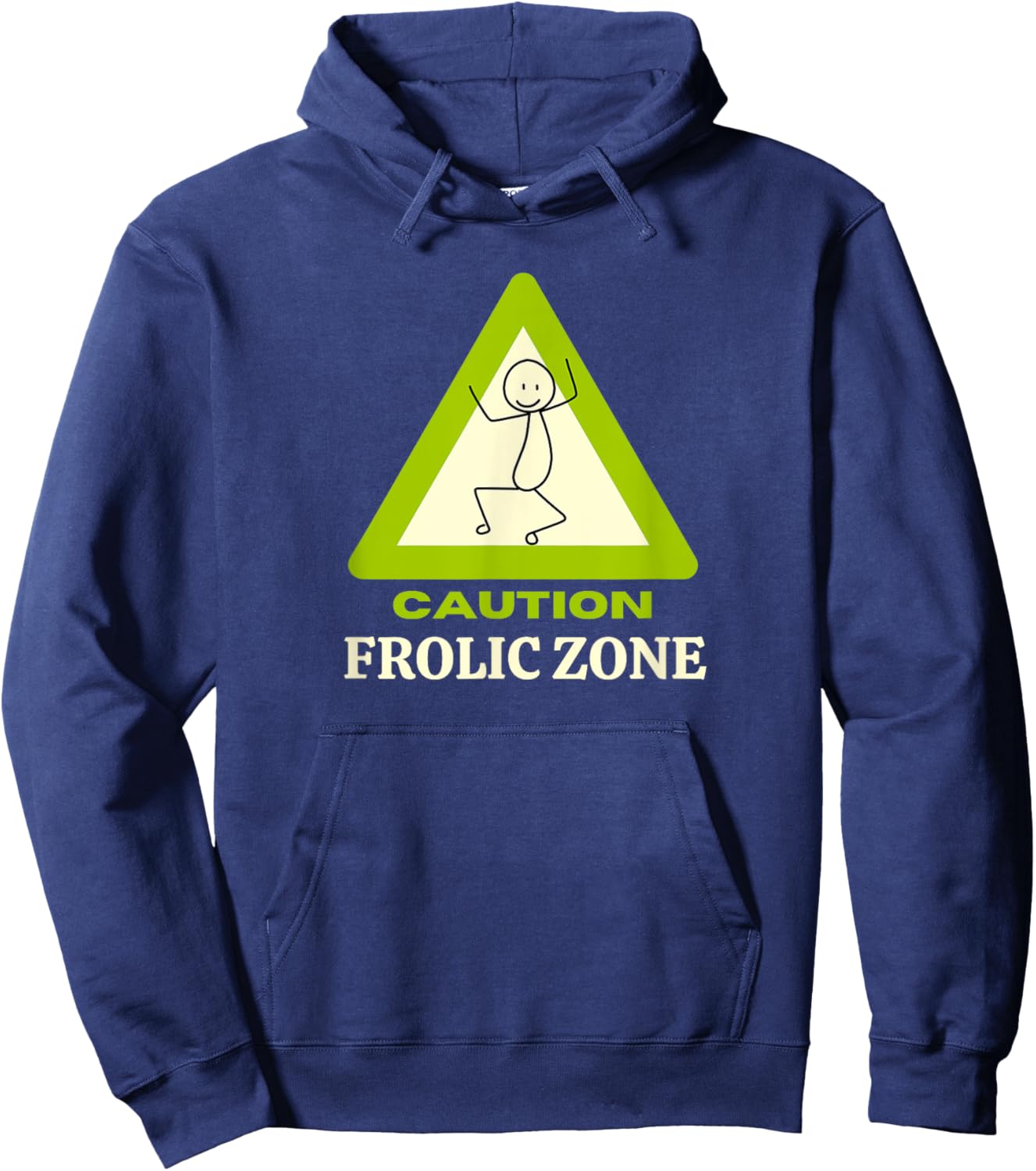 Frolic Zone | Caution - Frolic Zone Hoodie - Hoodie | Navy