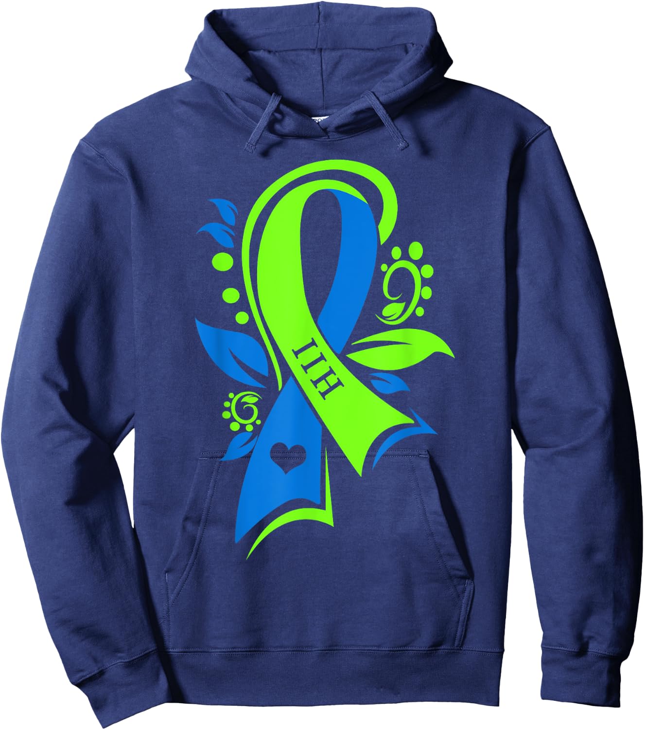 IIH Pseudotumor Cerebri Idiopathic Intracranial Hypertension Hoodie - Hoodie | Navy