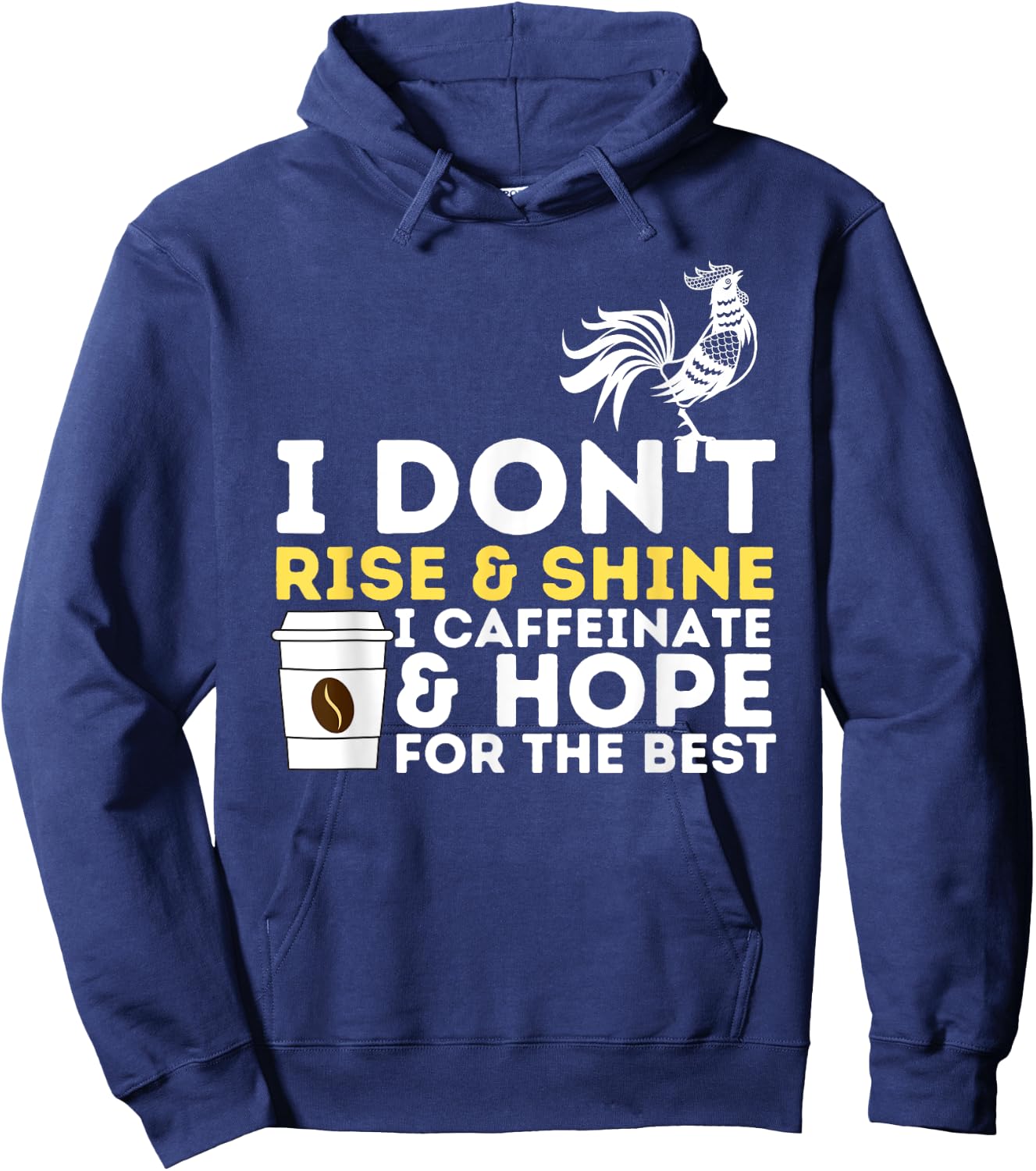 I Caffeinate & Hope For The Best - Coffee Lover Caffeine Hoodie - Hoodie | Navy