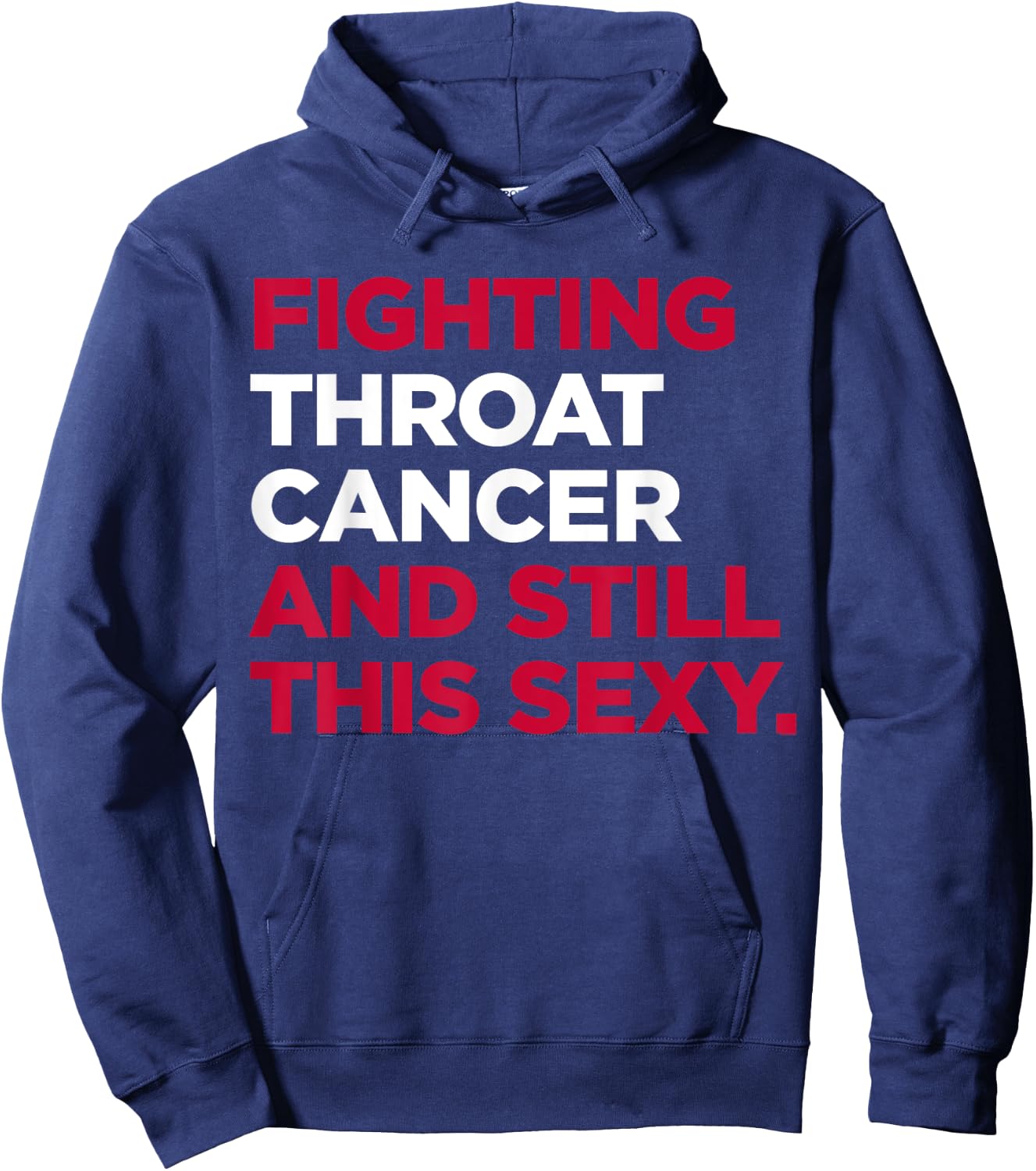 Throat Cancer Shirt | Throat Cancer Awareness Gift Hoodie - Hoodie | Navy