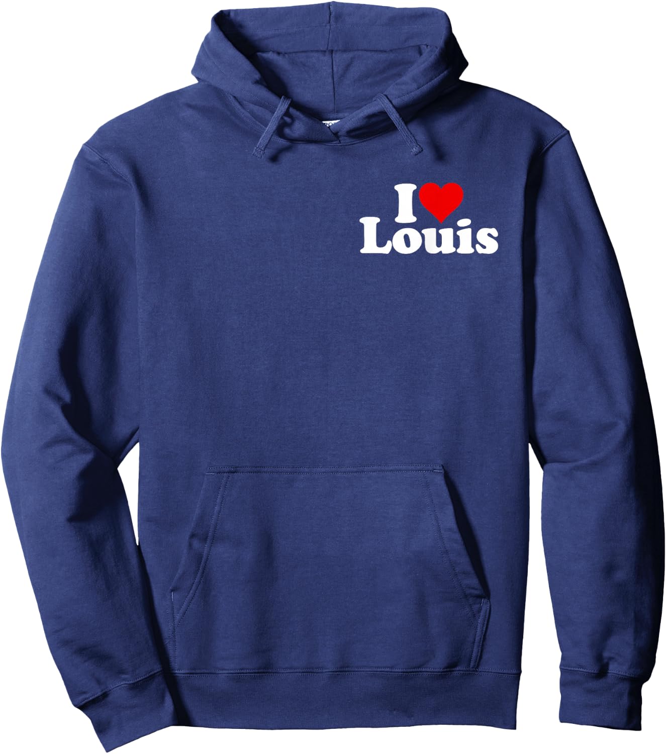 I Love Heart Louis Name on a Hoodie - Hoodie | Navy